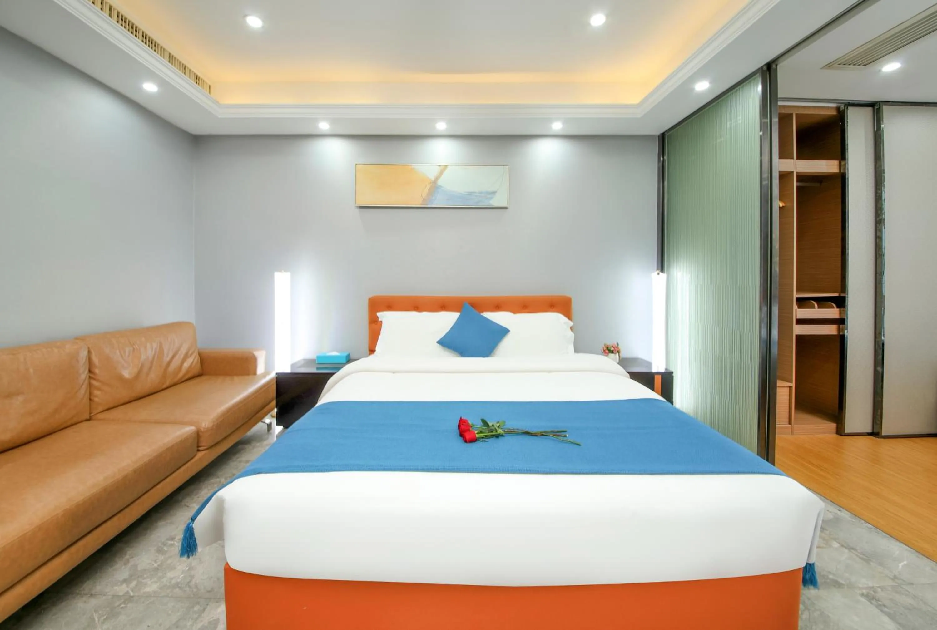 Photo of the whole room, Bed in Boman Holiday Apartment Beijing Road Jie Deng Du Hui Branch