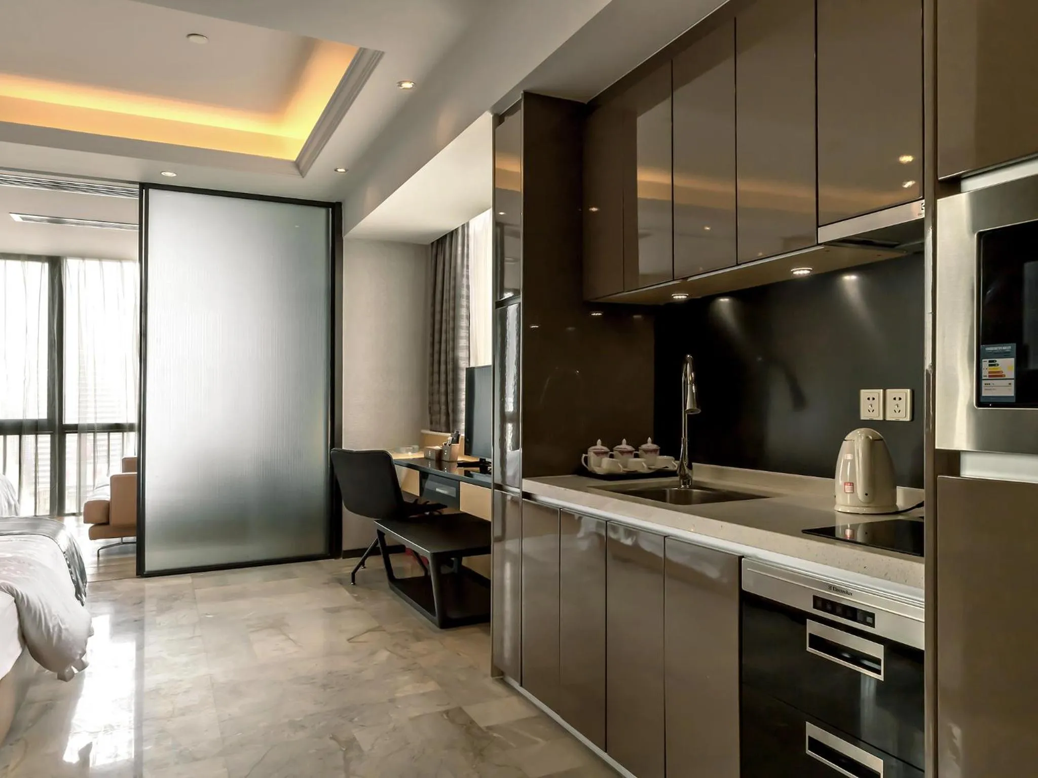 Kitchen or kitchenette in Boman Holiday Apartment Beijing Road Jie Deng Du Hui Branch