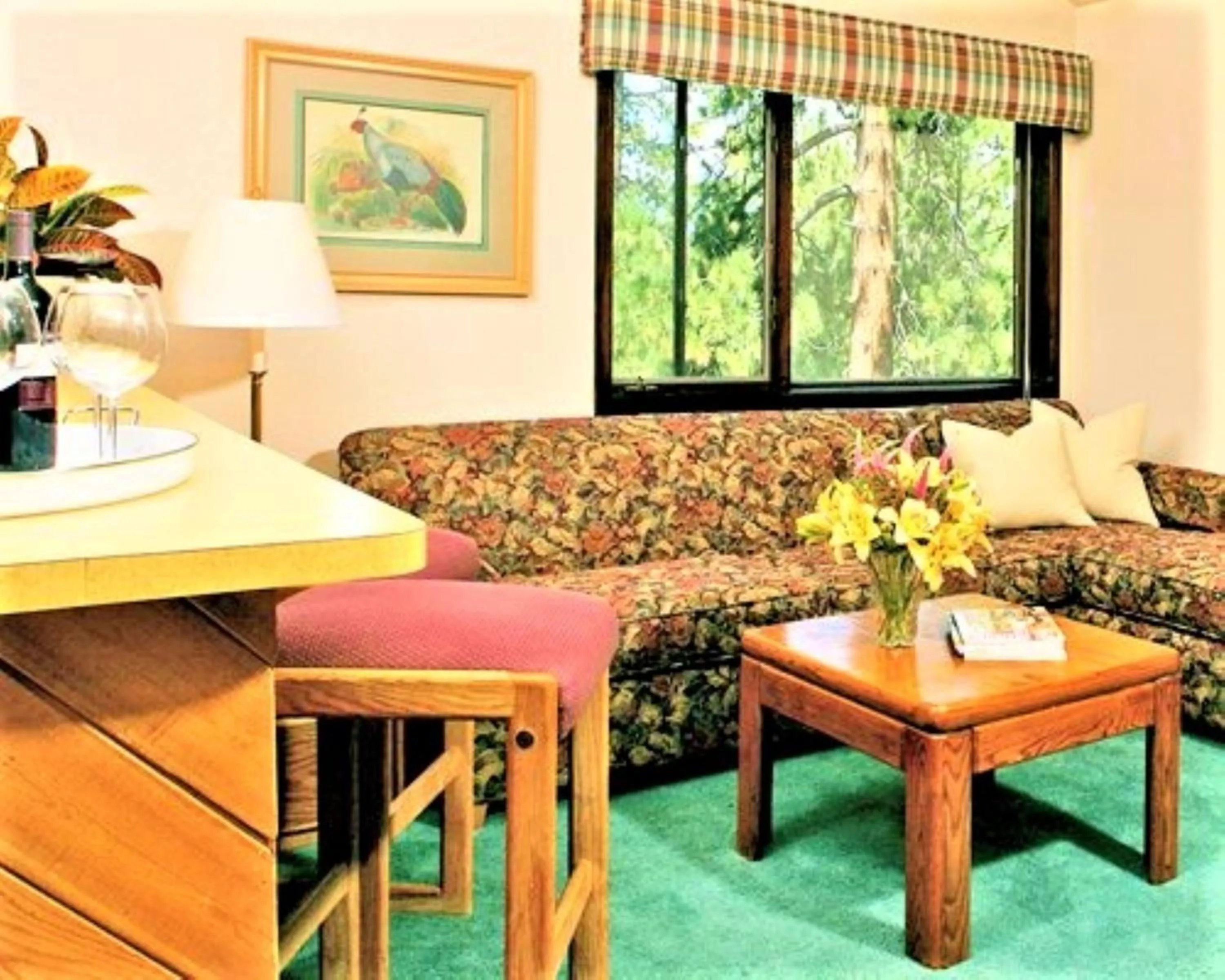 Living room in Snow Lake Lodge
