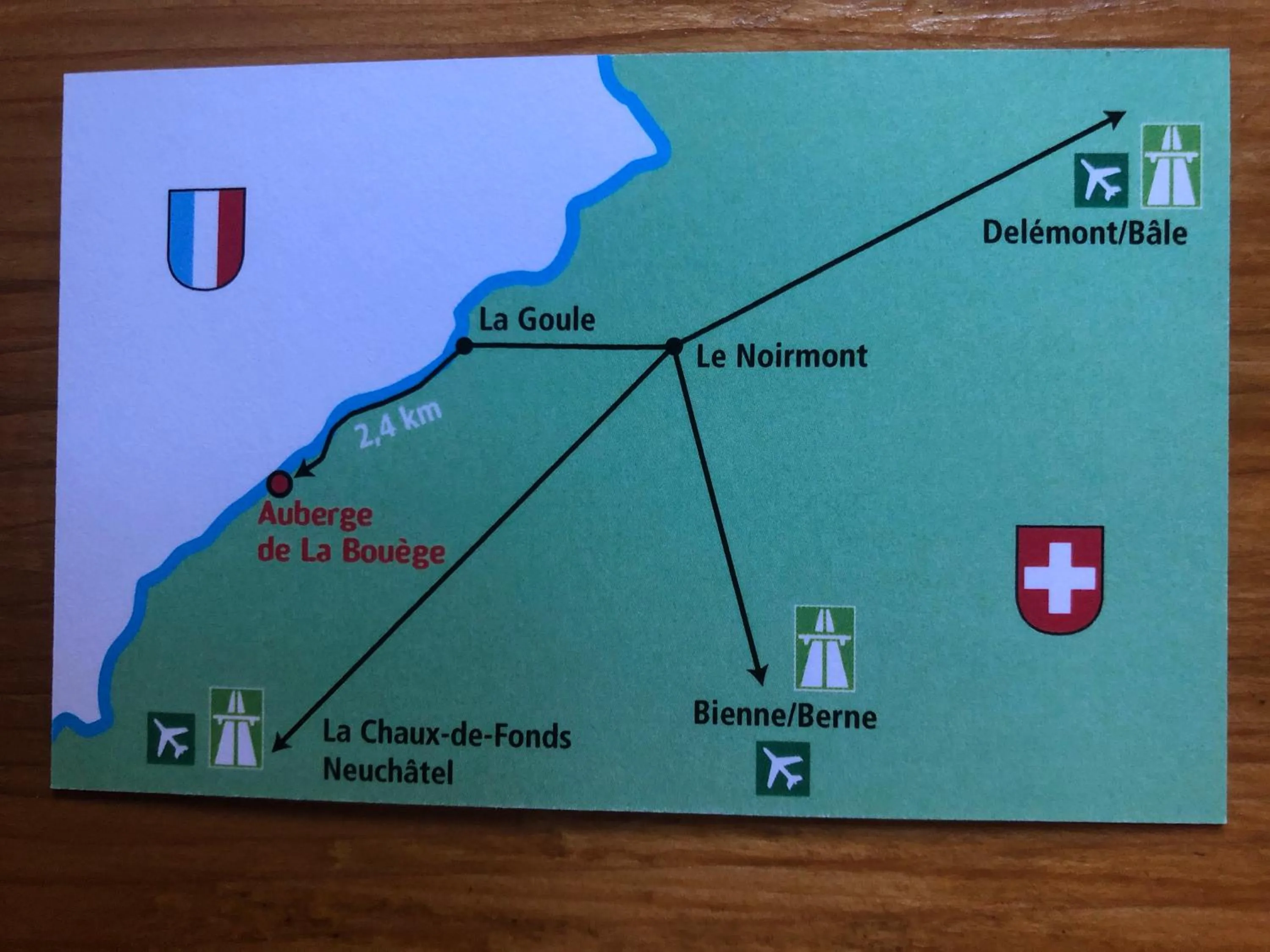 On site in Auberge de la Bouege