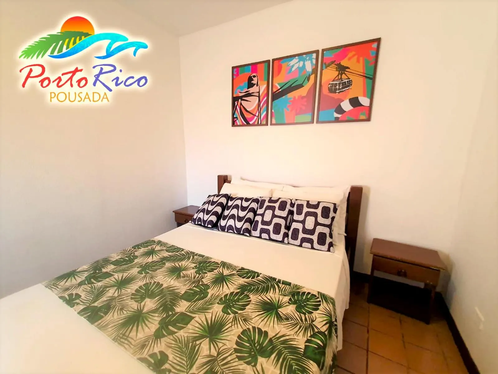 Bed in Pousada Porto Rico