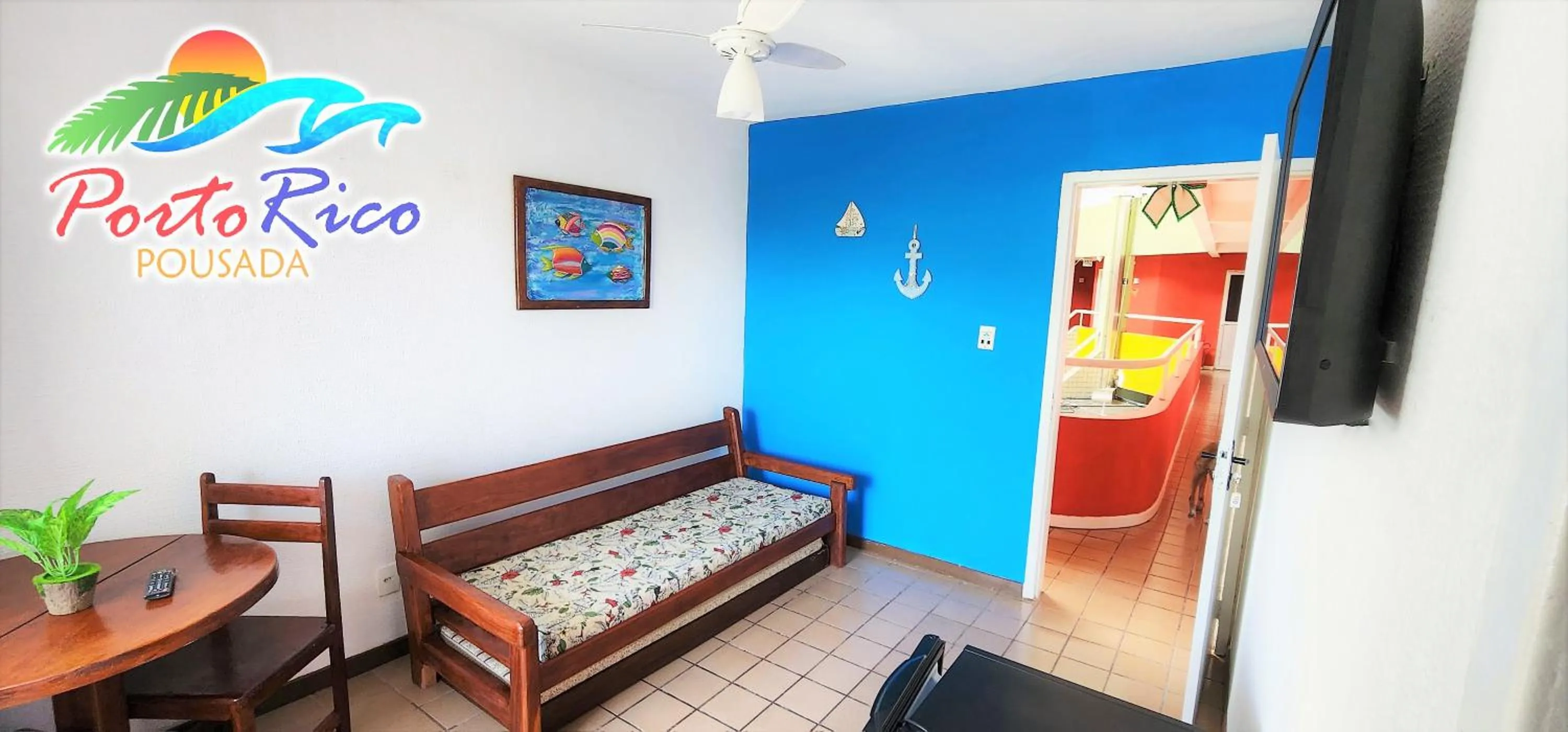 Living room in Pousada Porto Rico