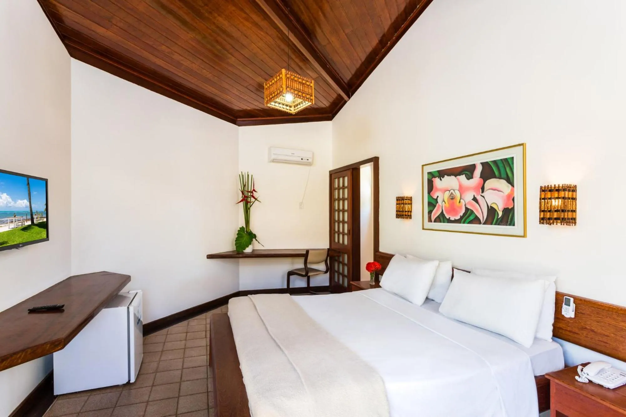 Bedroom, Bed in Arraial Bangalô Praia Hotel