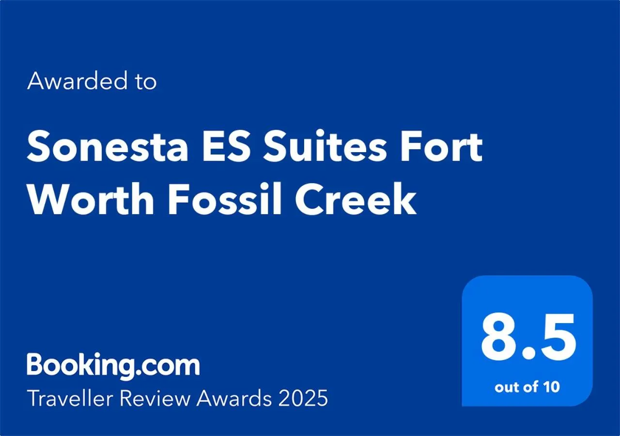 Certificate/Award in Sonesta ES Suites Fort Worth Fossil Creek