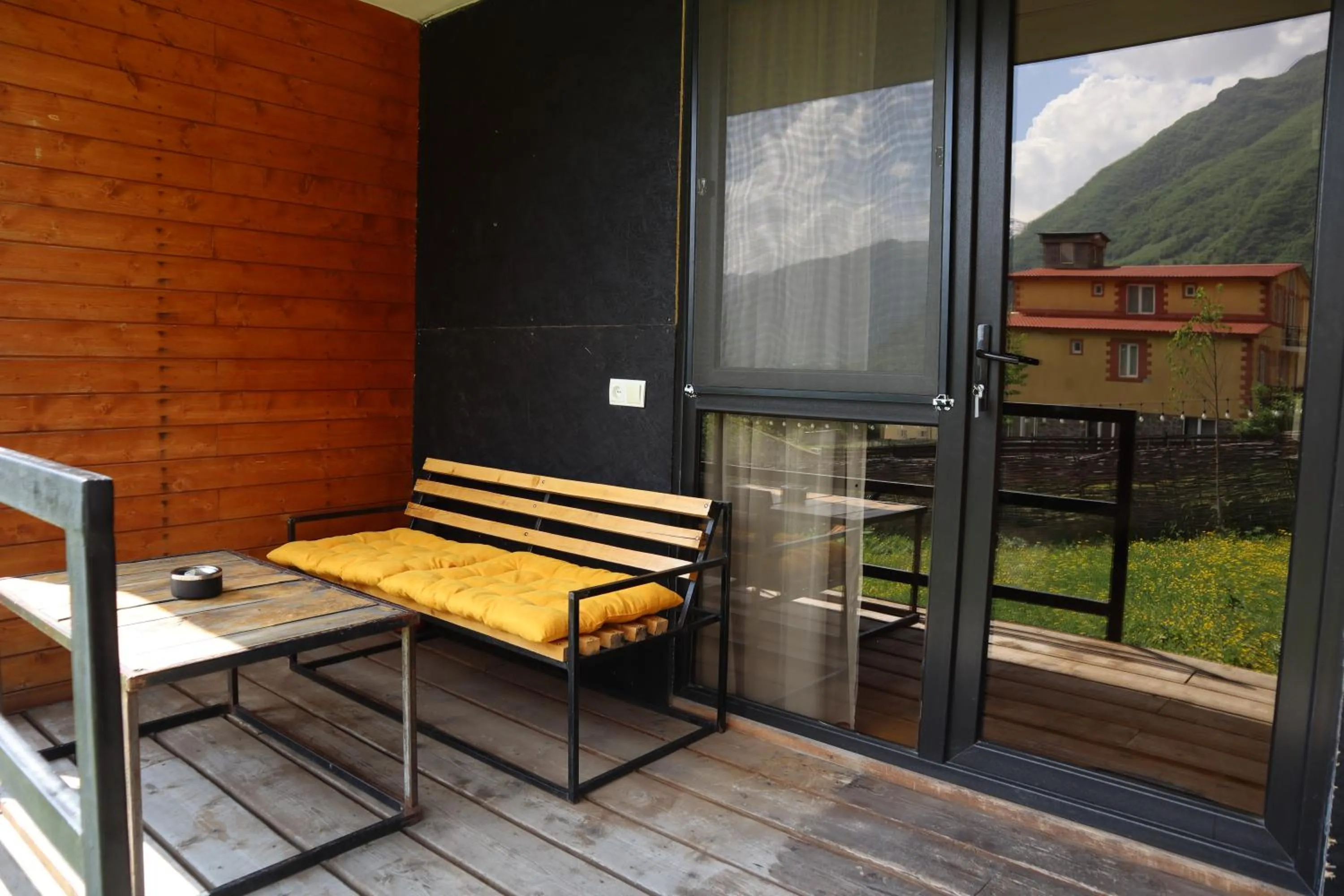 Patio in Kazbegi Cottages