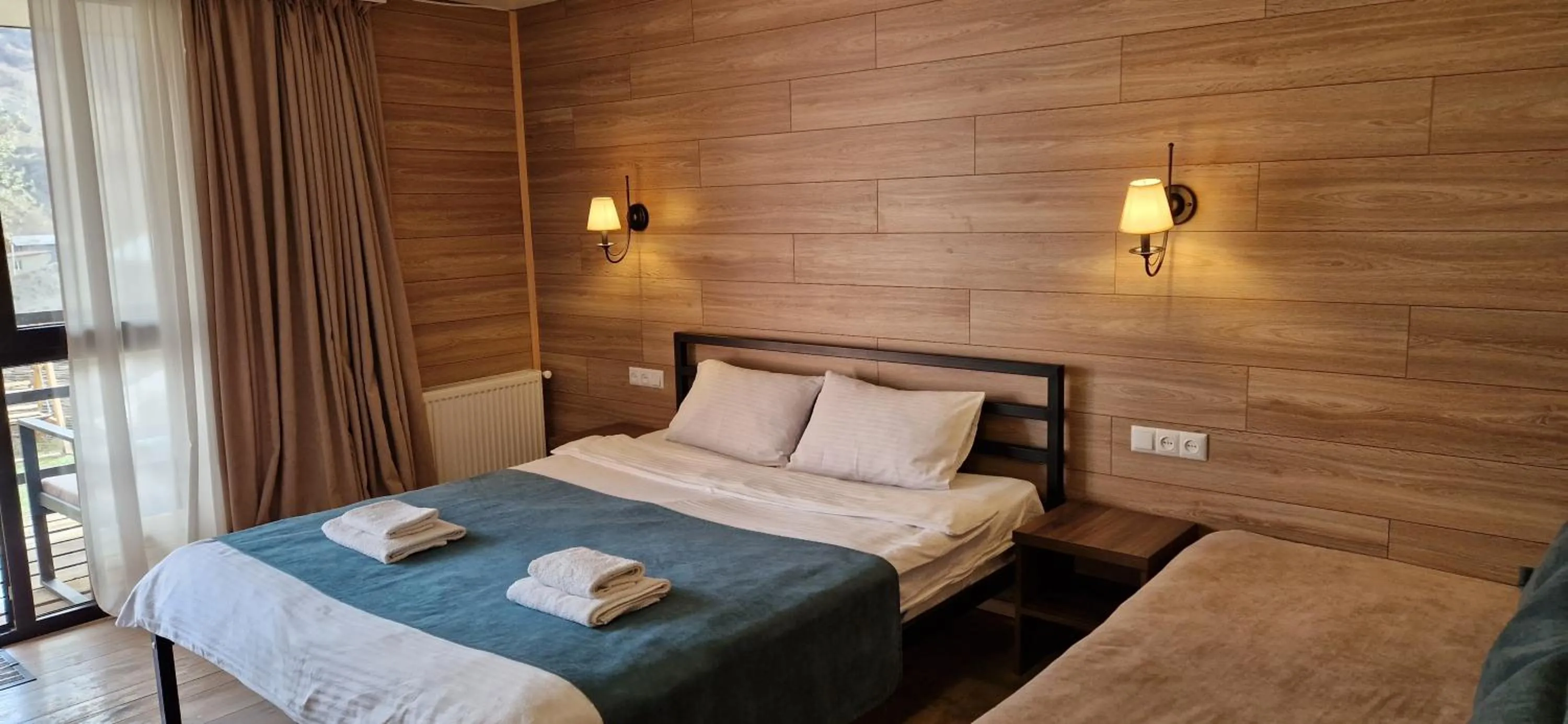 Bedroom, Bed in Kazbegi Cottages