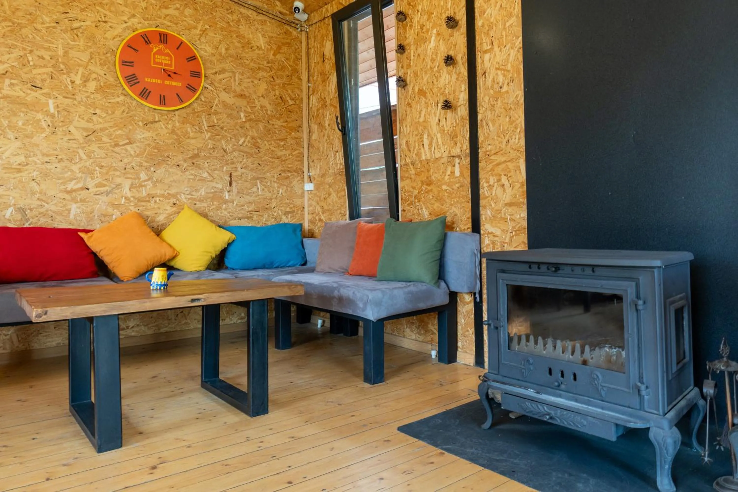 Seating area in Kazbegi Cottages