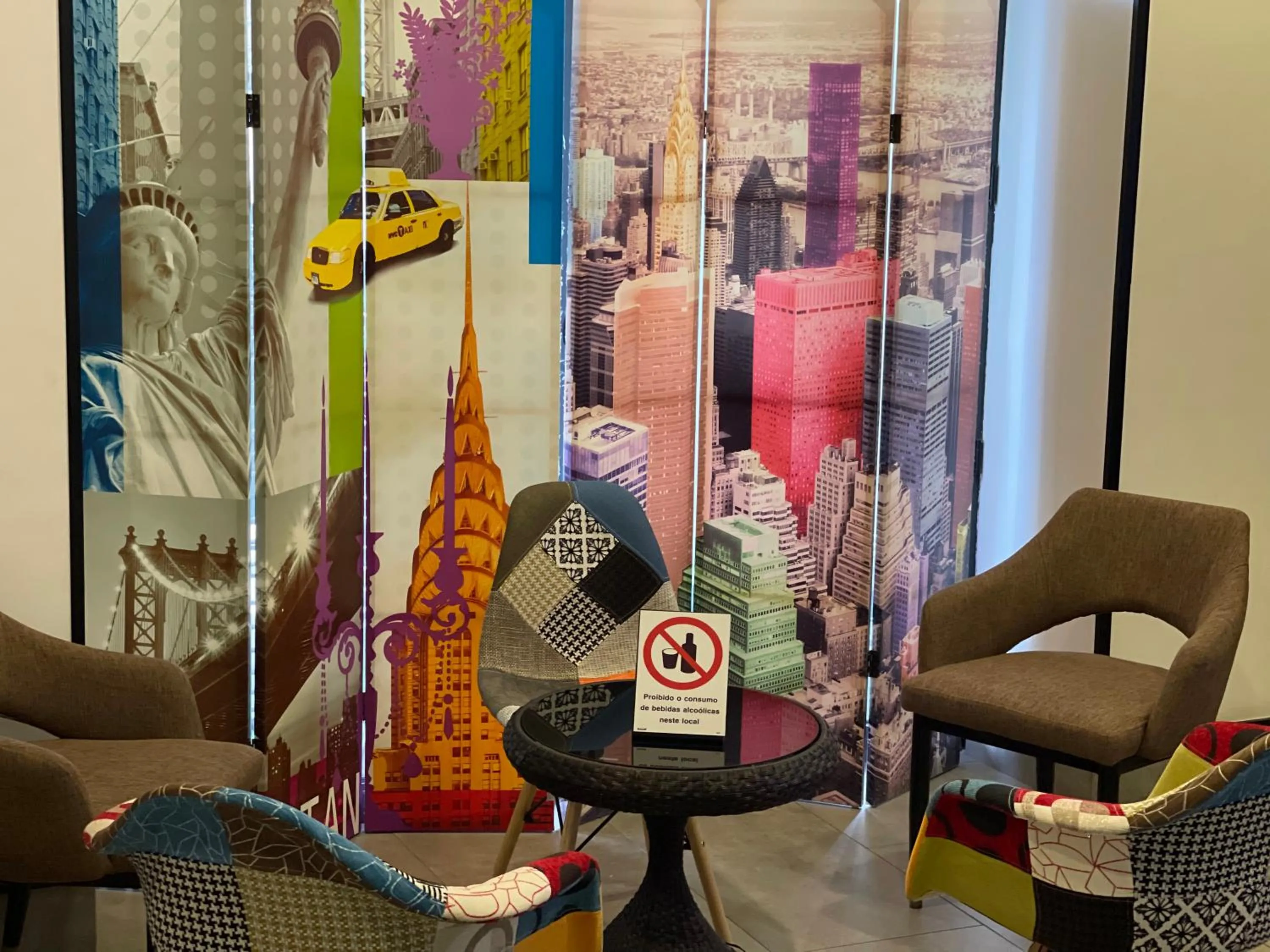 Seating area in Hotel Kapital