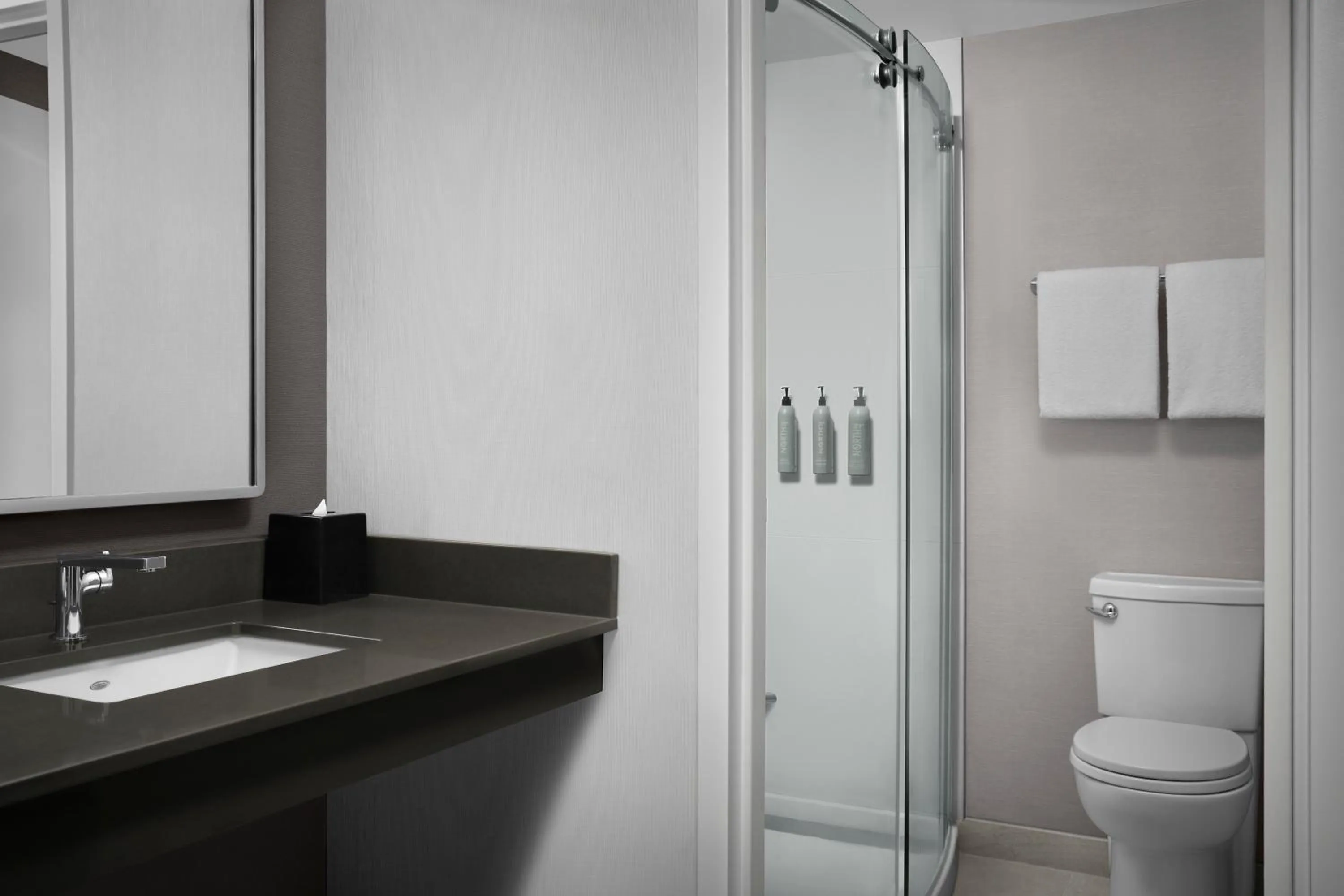 Bathroom in Courtyard Spokane Downtown at the Convention Center