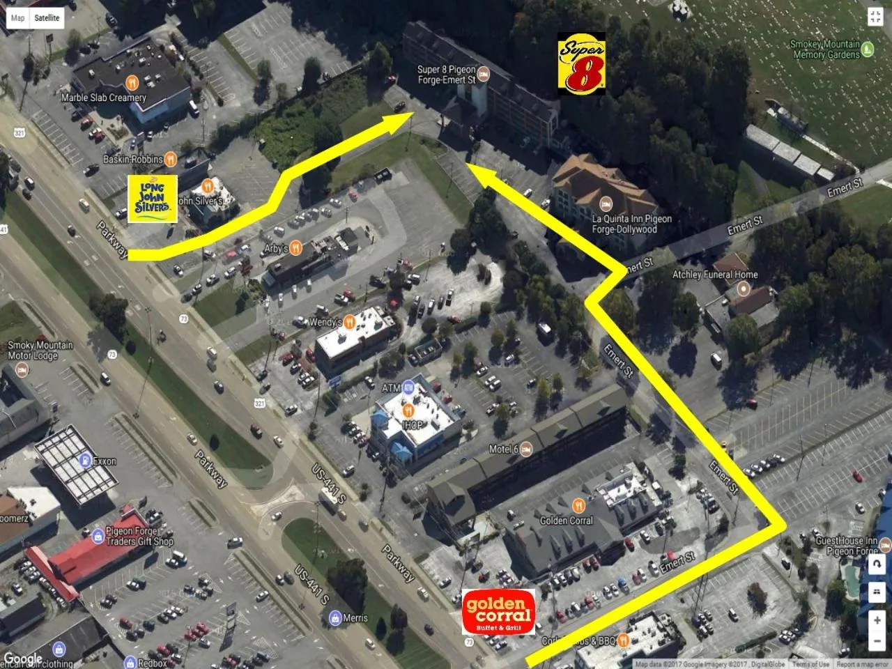 Bird's eye view in Super 8 by Wyndham Pigeon Forge-Emert St