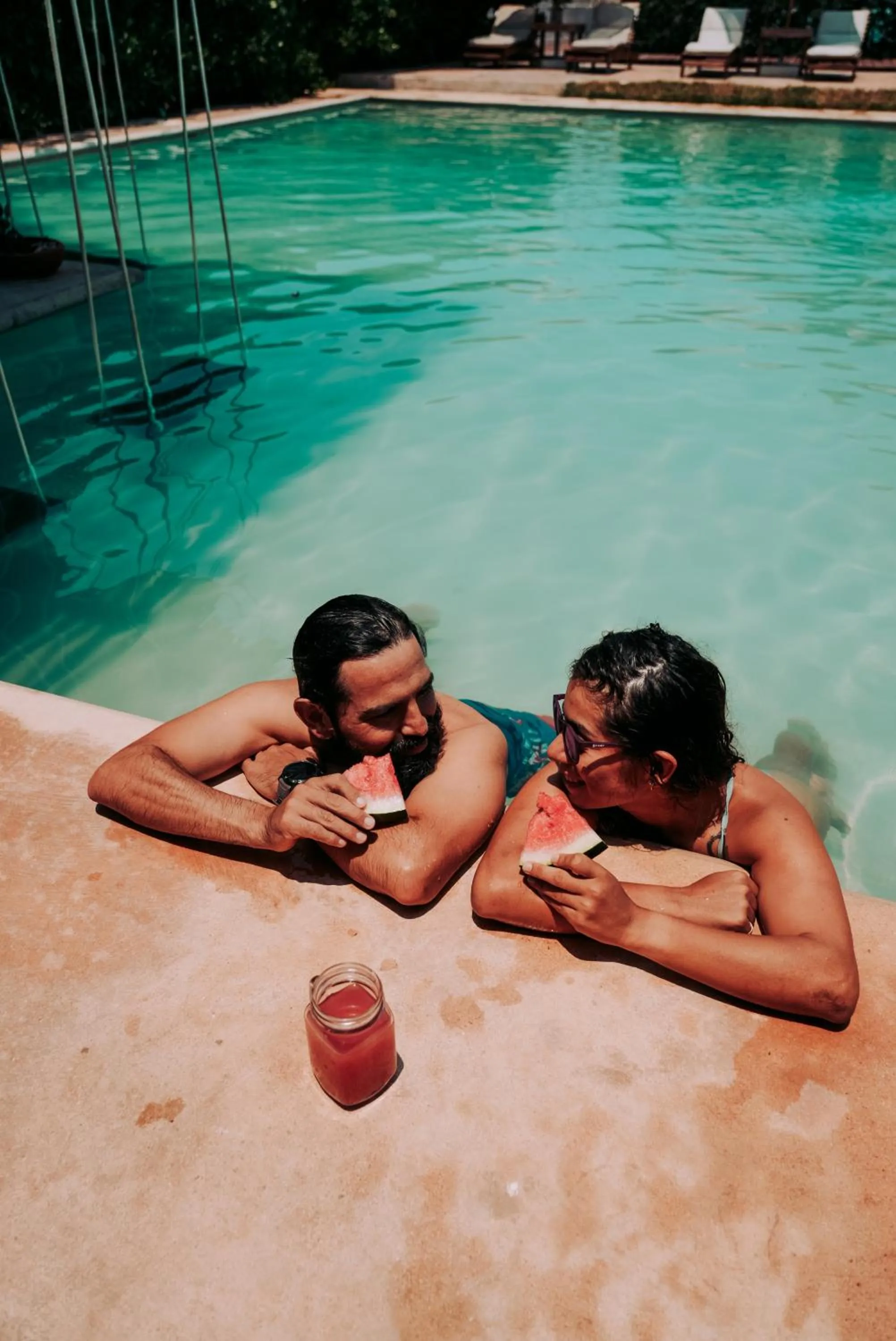 Swimming pool in Hotel Rio Lagartos