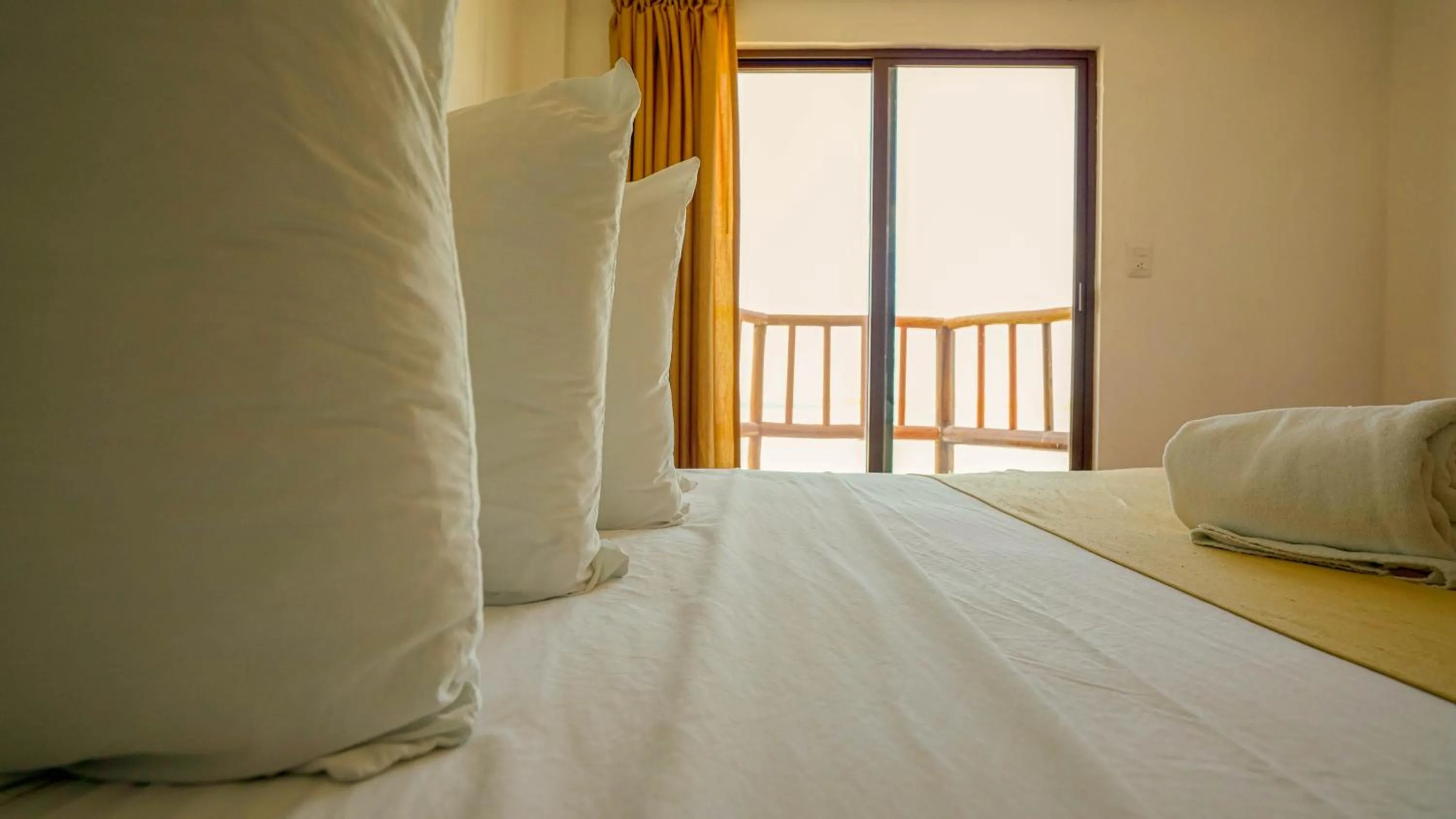 Bed in Hotel Rio Lagartos