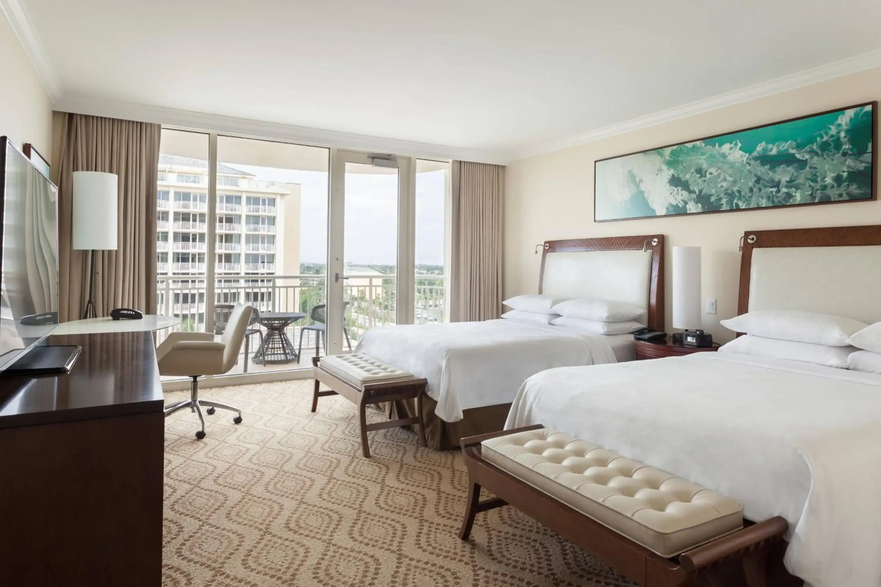 Queen Room with Two Queen Beds, Balcony and Tropical View - Hearing Accessible in JW Marriott Marco Island Beach Resort Queen Room with Two Queen Beds, Balcony and Tropical View - Hearing Accessible in JW Marriott Marco Island Beach Resort