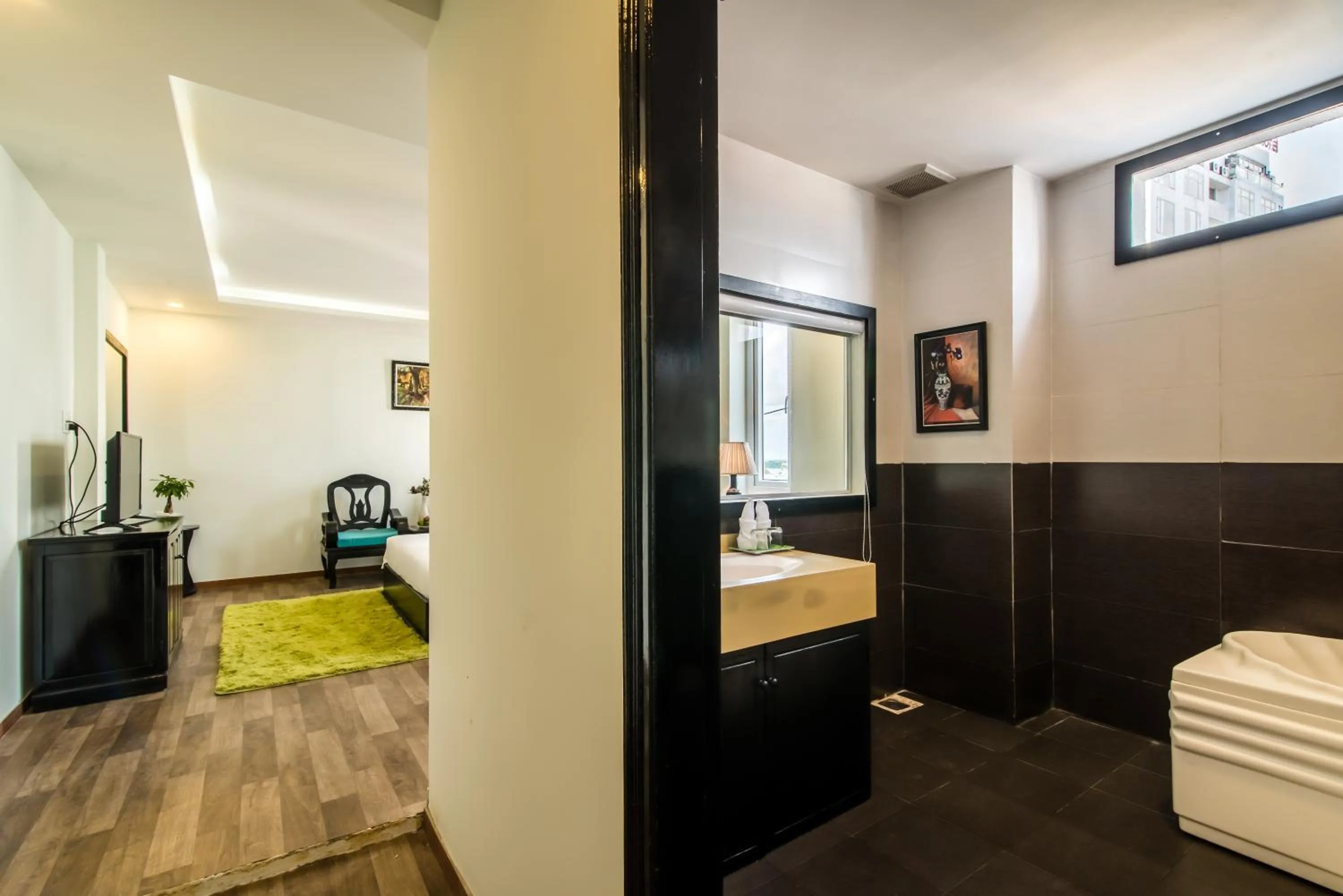 Photo of the whole room, Bed in The Sunriver Boutique Hotel Hue