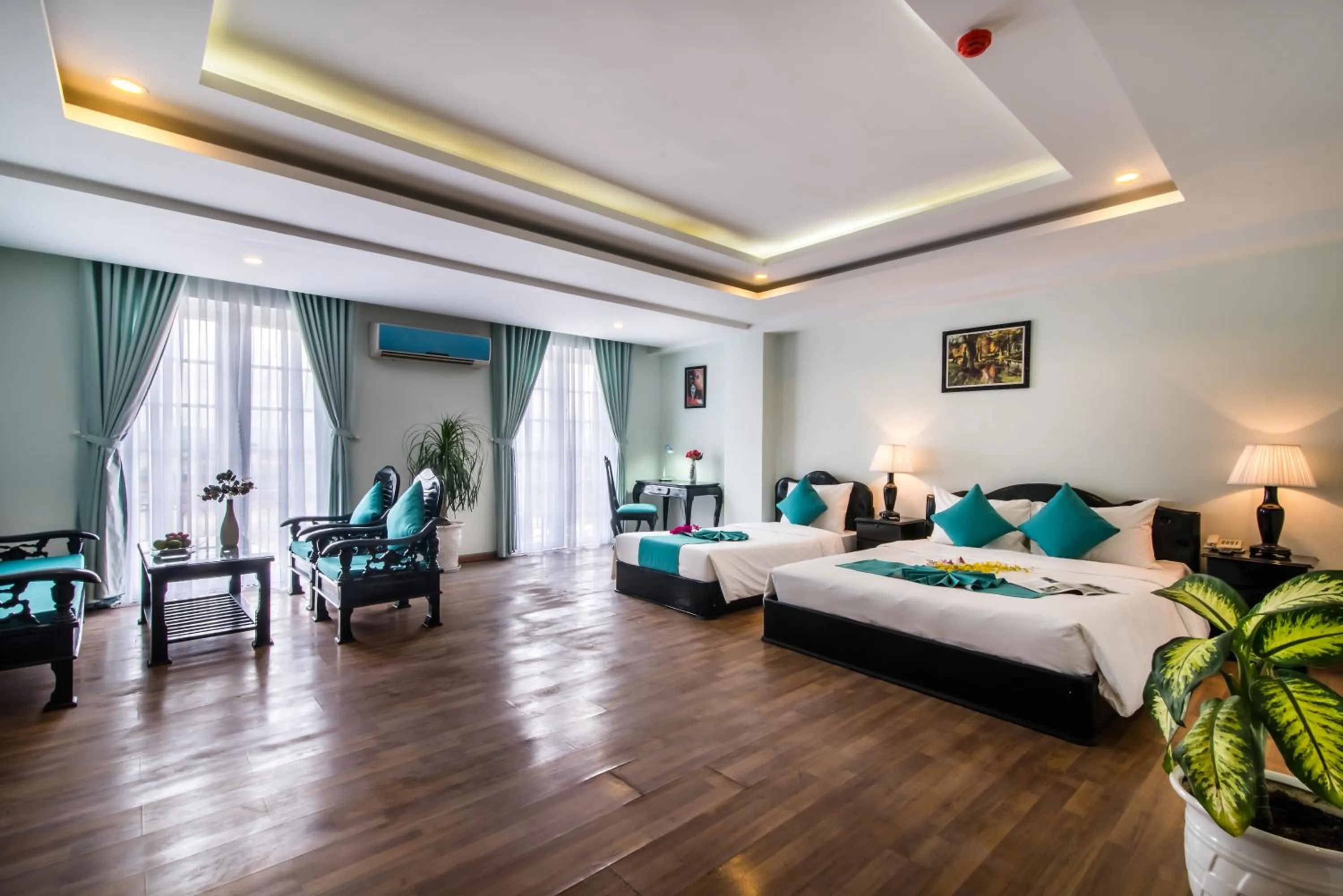 Photo of the whole room, Bed in The Sunriver Boutique Hotel Hue