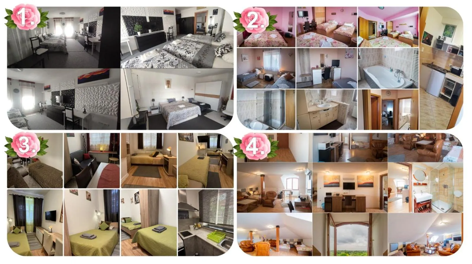 Bed in Le Rose Suites & Park Hotel