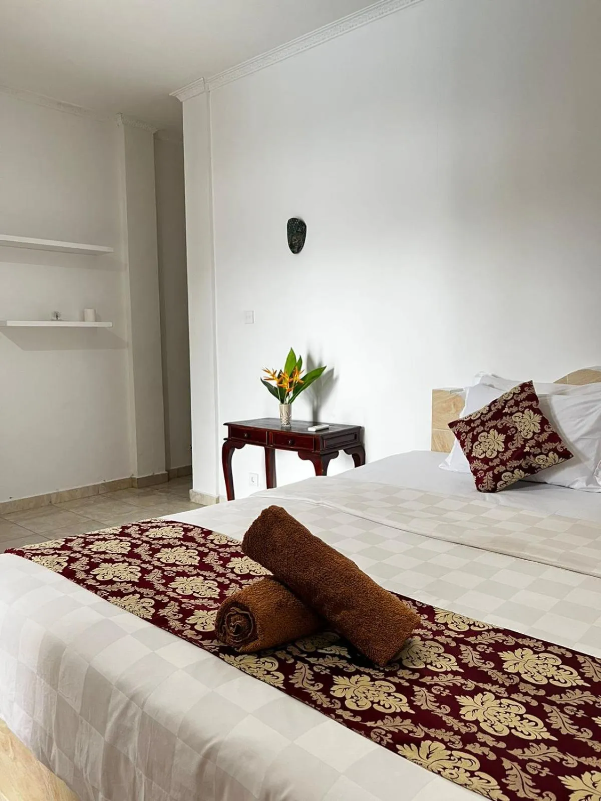 Bed in Tarci Bungalows Lembongan