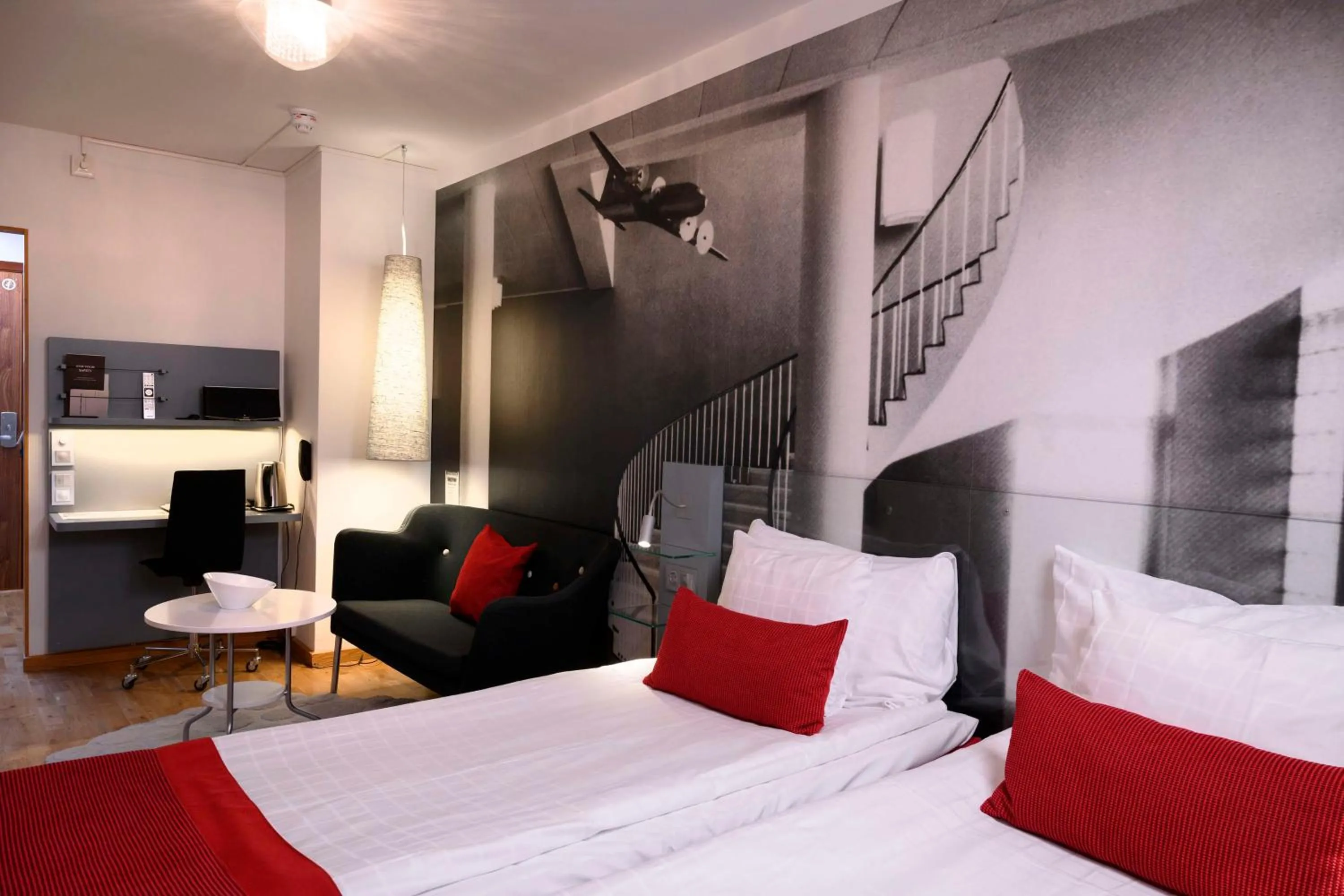 Bedroom, Bed in Scandic Värnamo