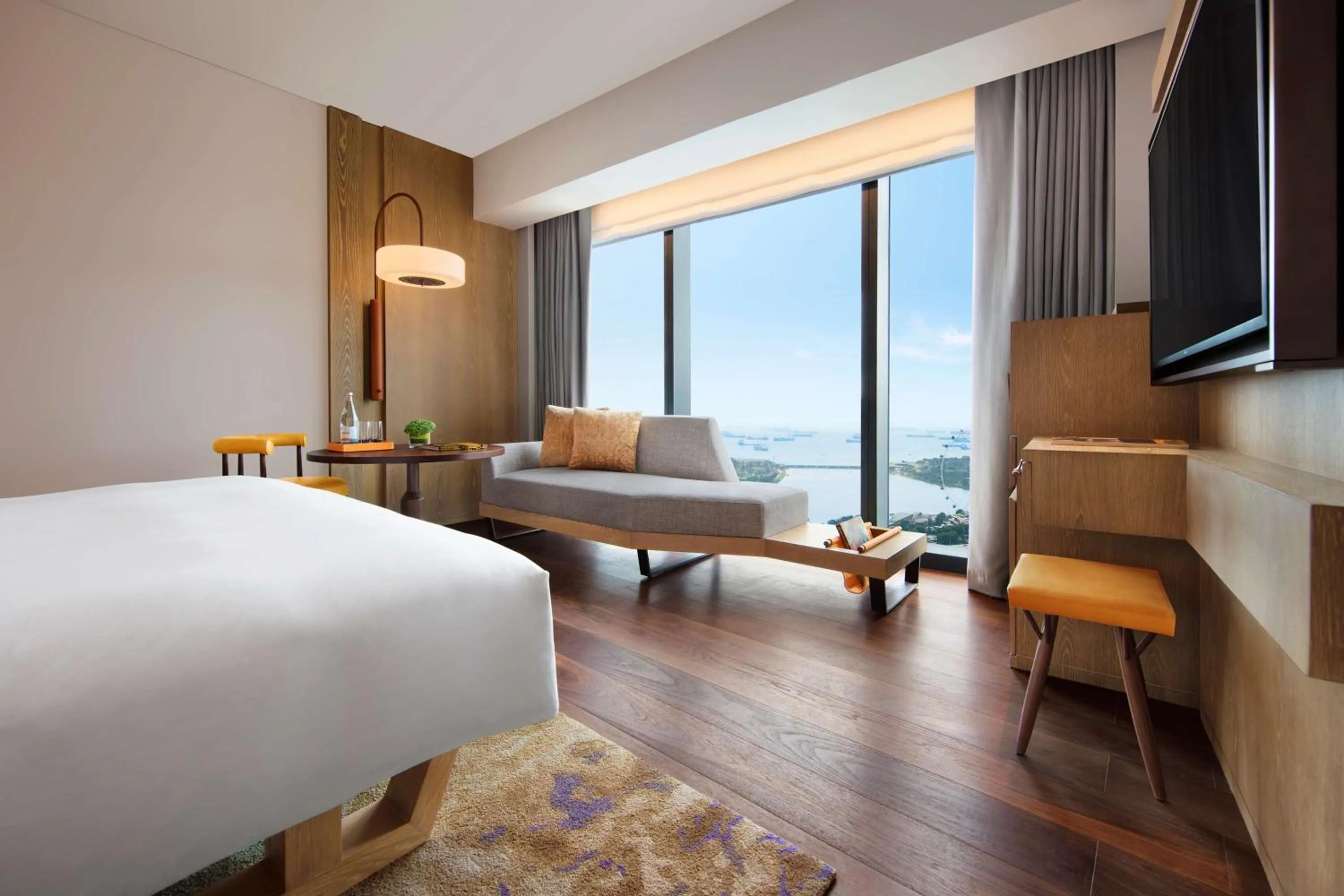 Photo of the whole room, Bed in Andaz Singapore, By Hyatt