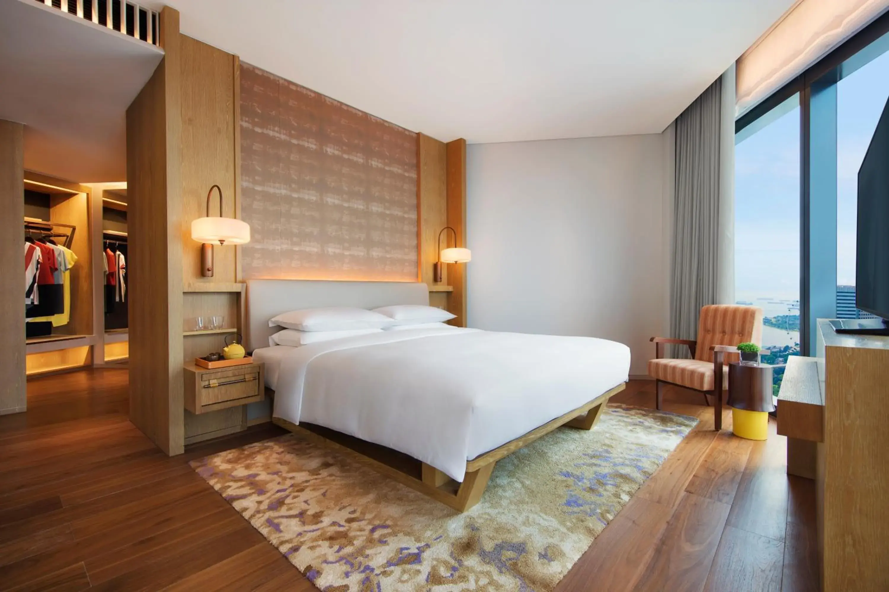 Bed in Andaz Singapore, By Hyatt Bed in Andaz Singapore, By Hyatt