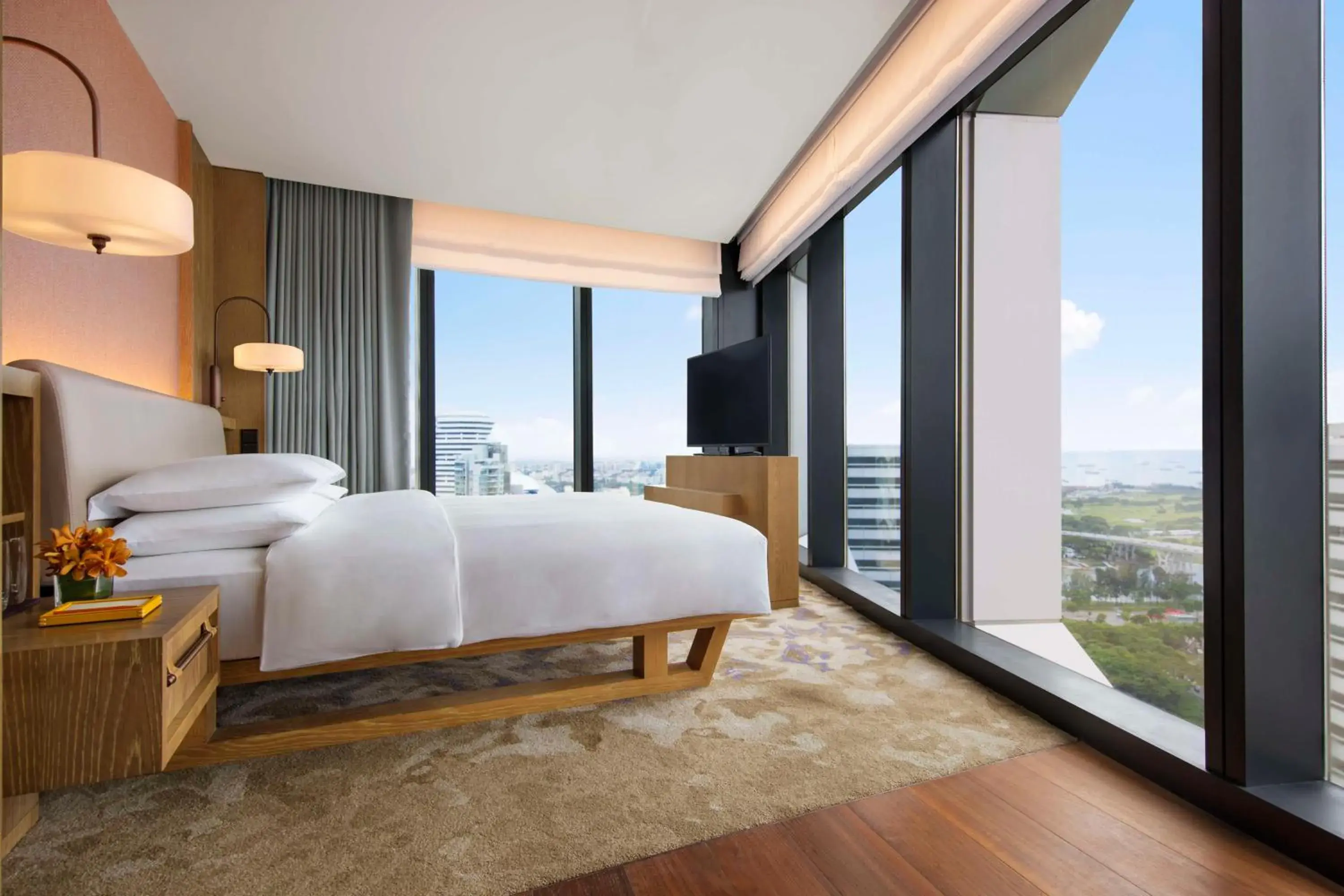 View (from property/room), Bed in Andaz Singapore, By Hyatt View (from property/room), Bed in Andaz Singapore, By Hyatt