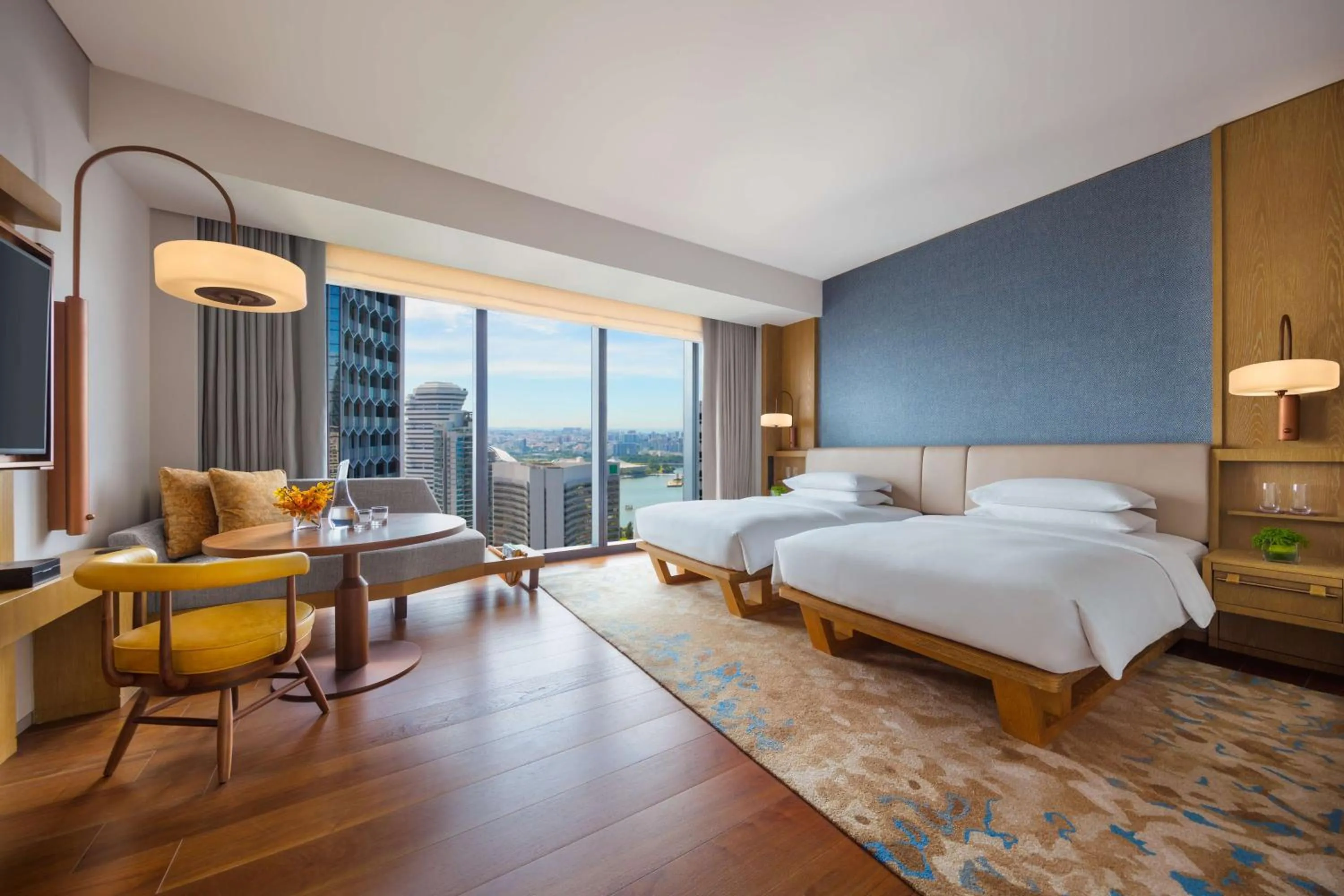 Photo of the whole room, Bed in Andaz Singapore, By Hyatt