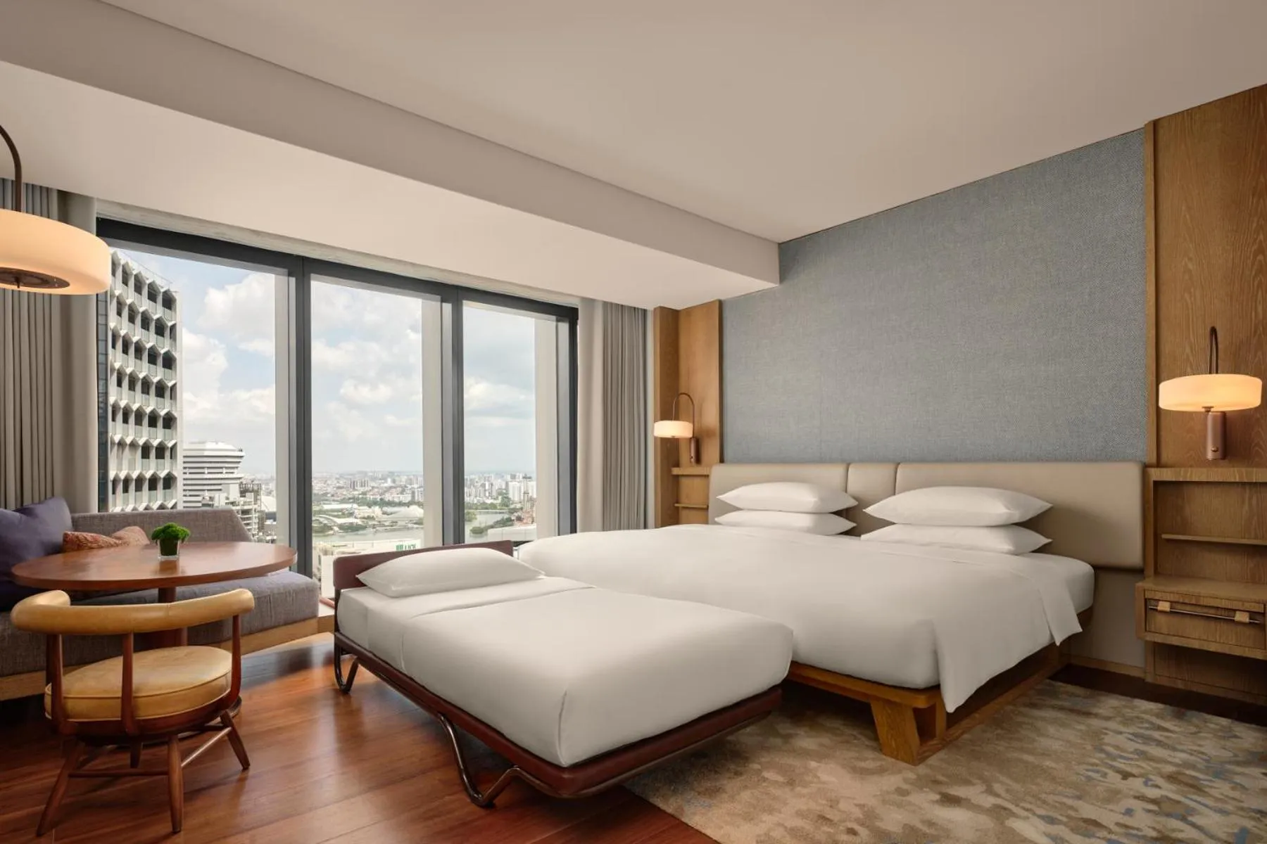 Bed in Andaz Singapore, By Hyatt