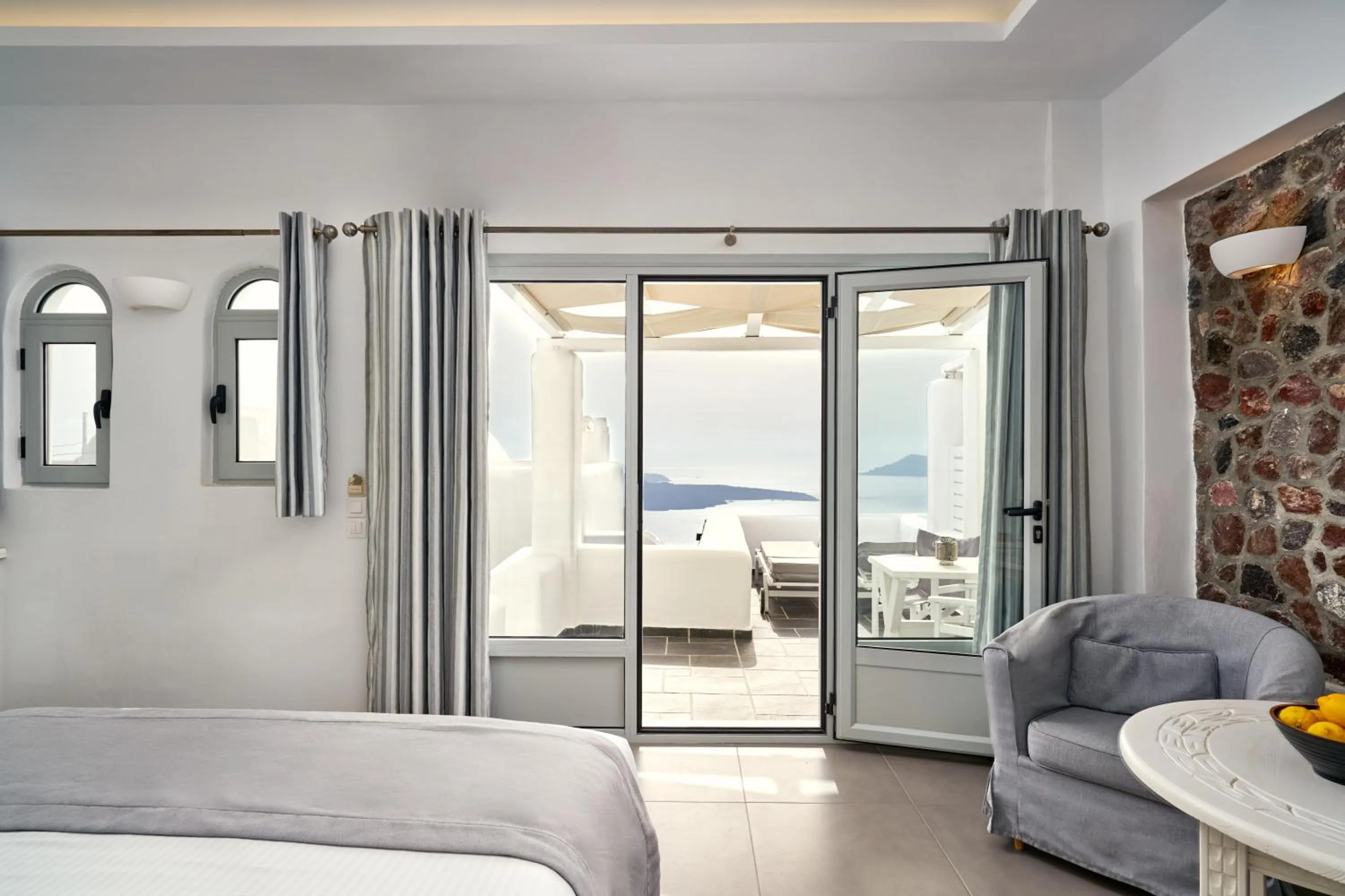 Sea view, Bed in Agali Houses