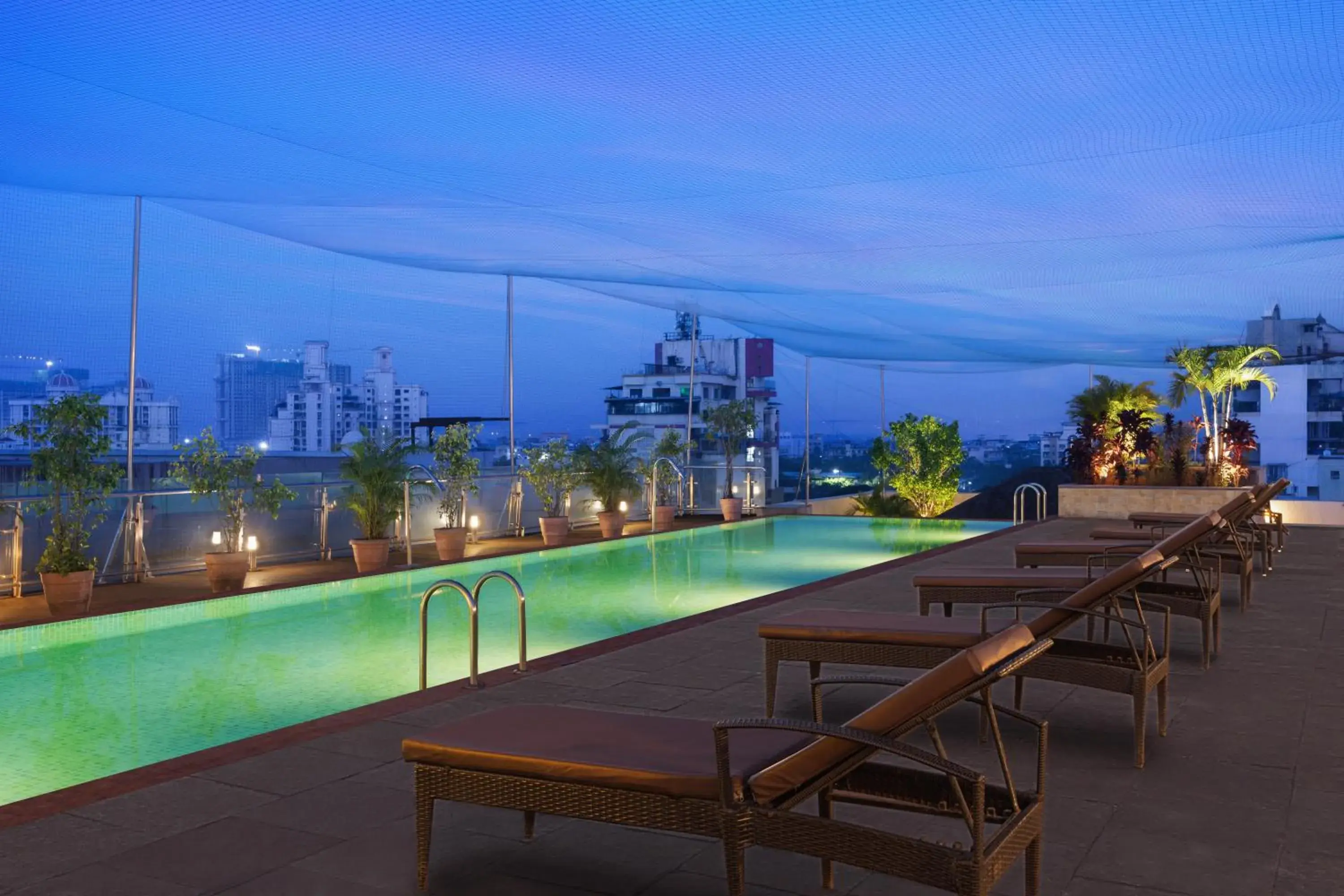 Pool view in Fortune Select Exotica, Navi Mumbai - Member ITC Hotels' Group Pool view in Fortune Select Exotica, Navi Mumbai - Member ITC Hotels' Group