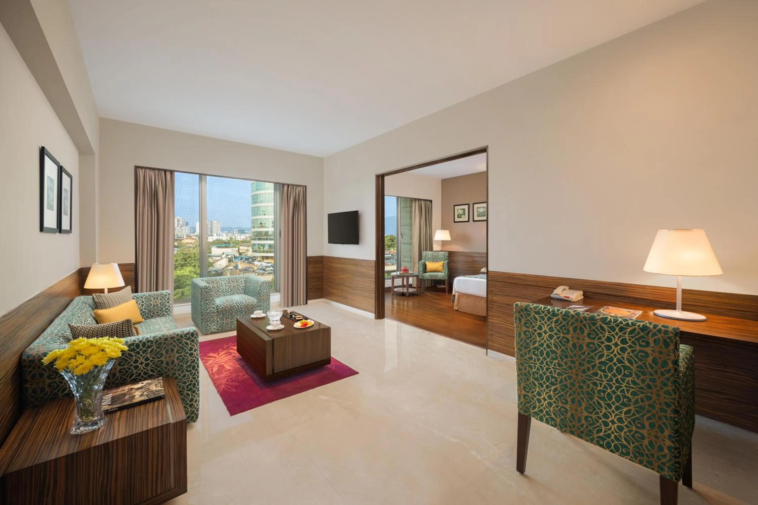 TV and multimedia, Bed in Fortune Select Exotica, Navi Mumbai - Member ITC Hotels' Group