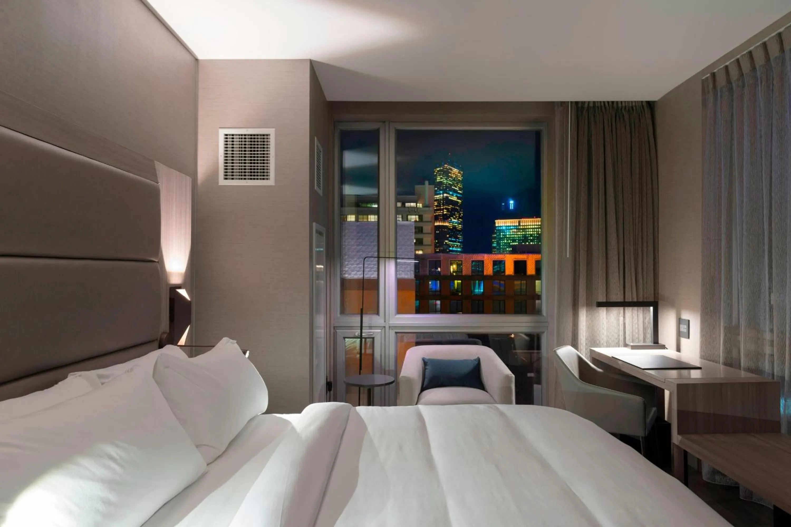 Photo of the whole room, Bed in AC Hotel by Marriott Boston Downtown