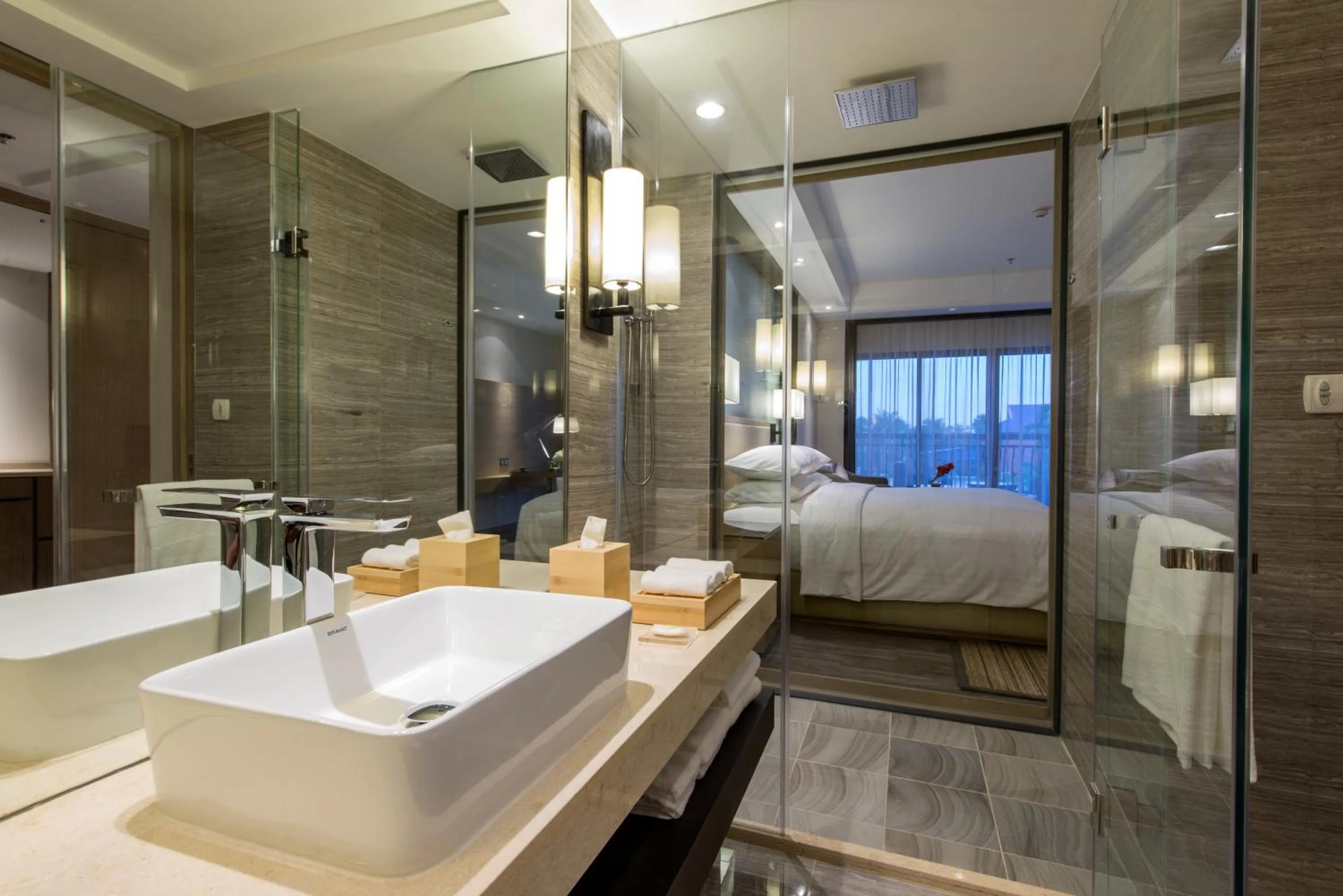 Shower, Bed in Courtyard by Marriott Siem Reap Resort