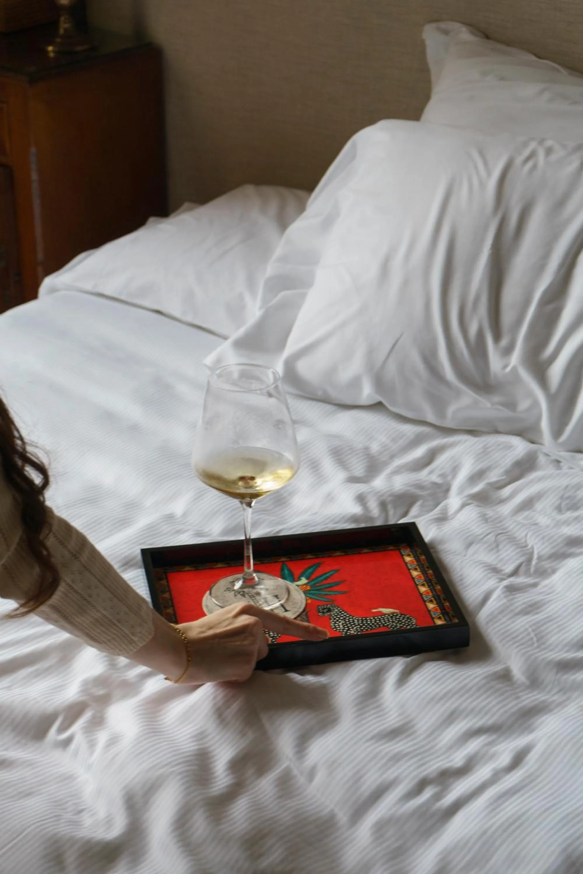 Decorative detail, Bed in Hotel Hermitage