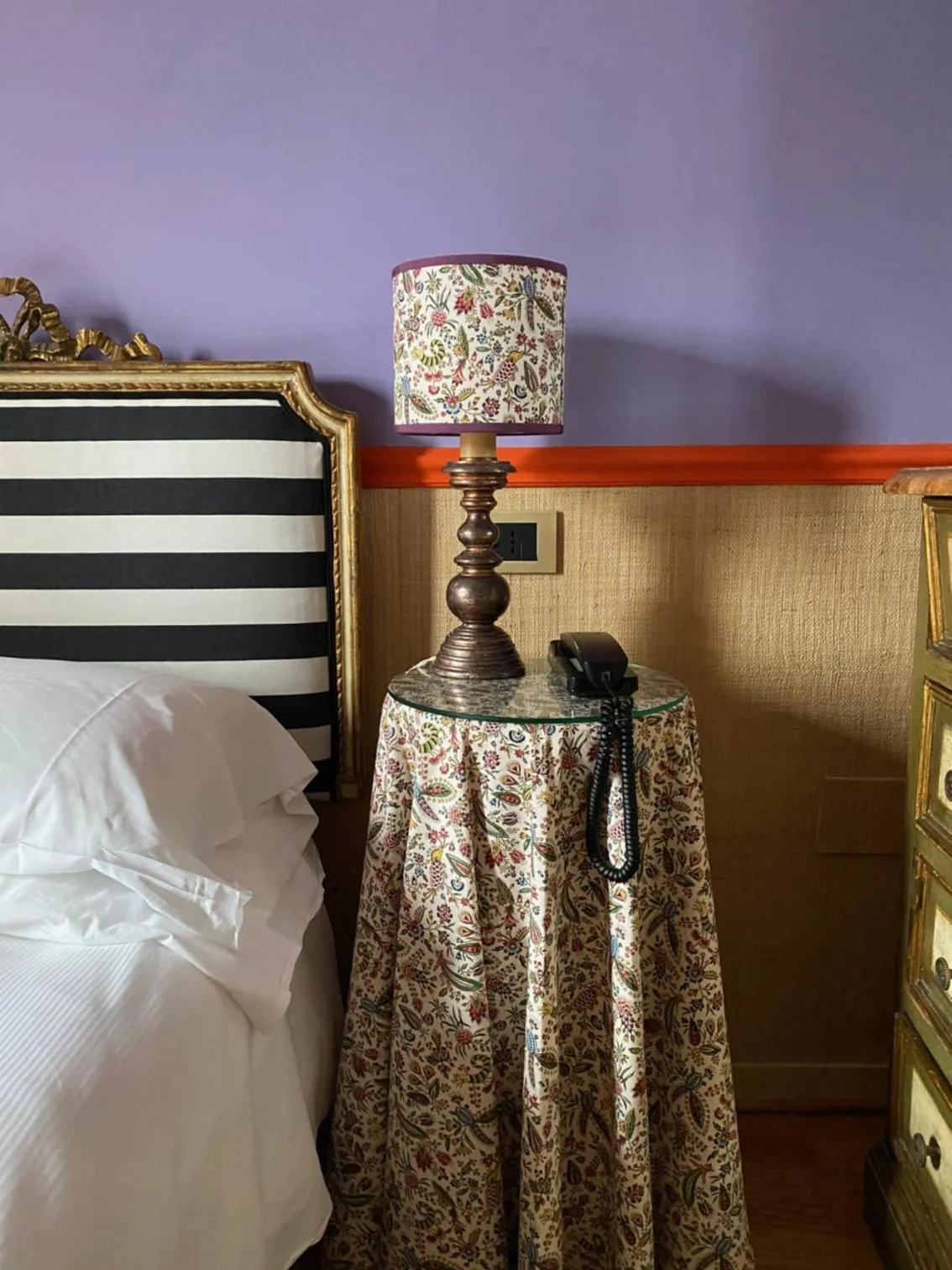 Decorative detail, Bed in Hotel Hermitage