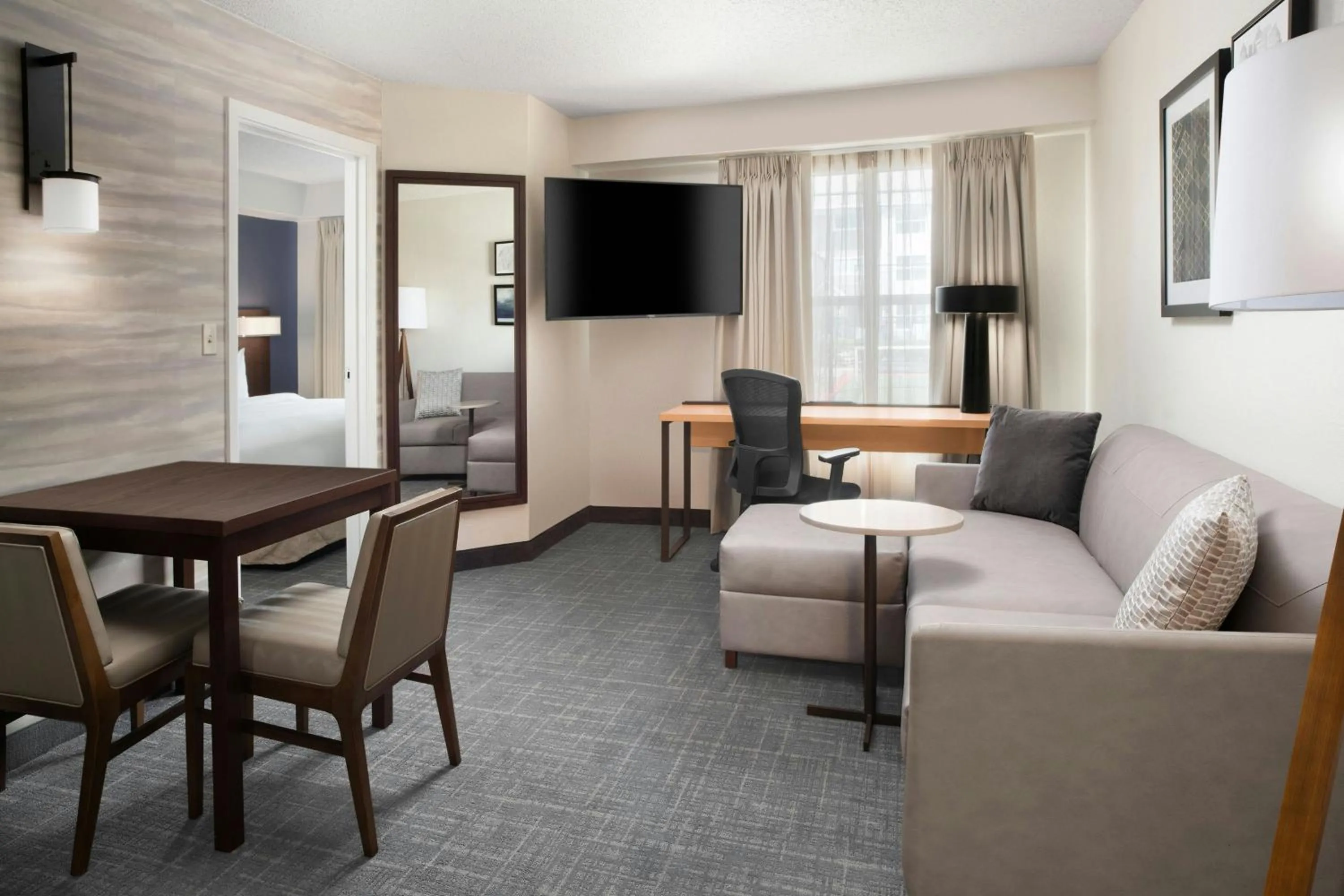 Living room, Bed in Residence Inn by Marriott New Orleans Metairie