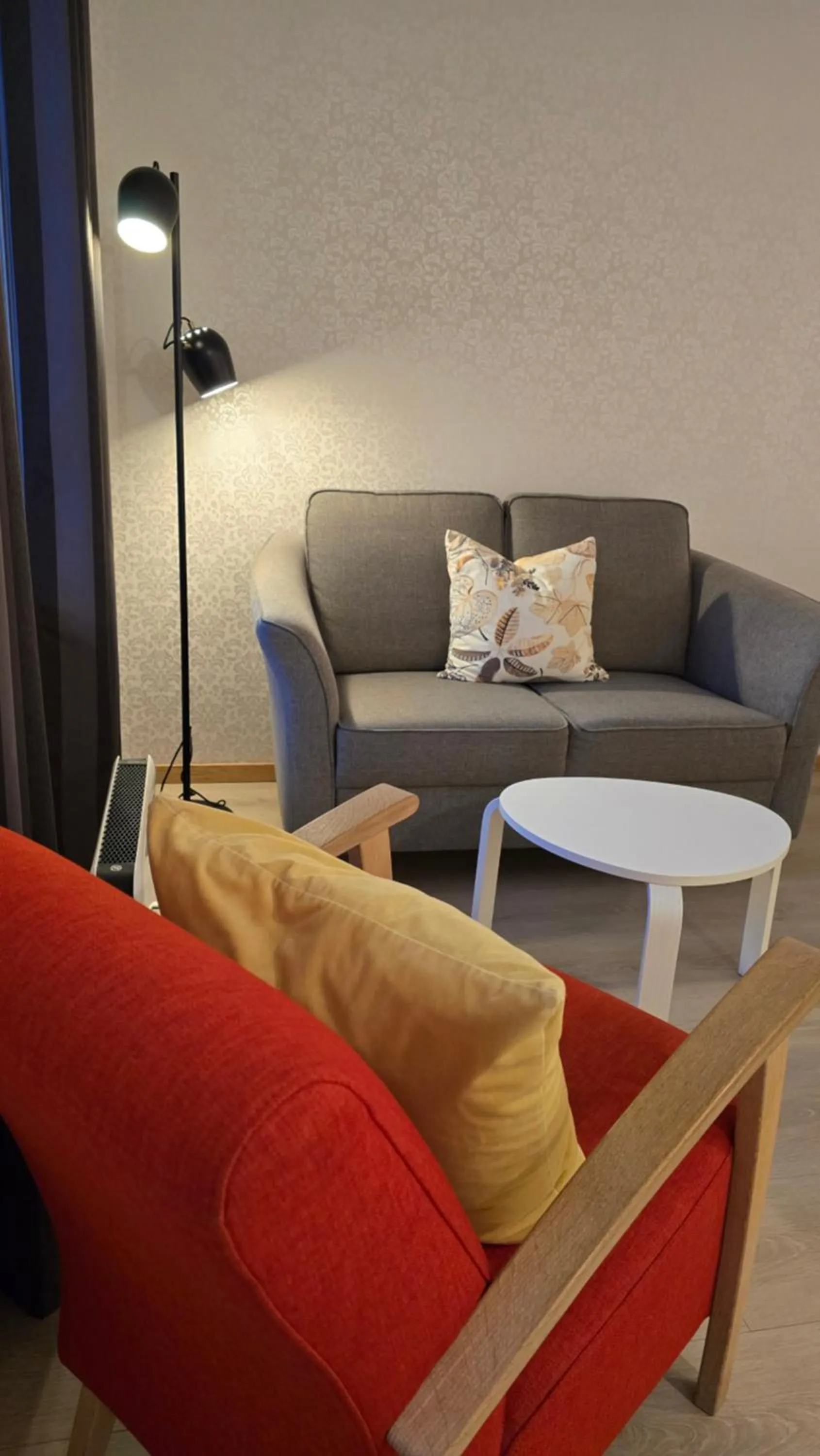 Seating area in Flåm Marina