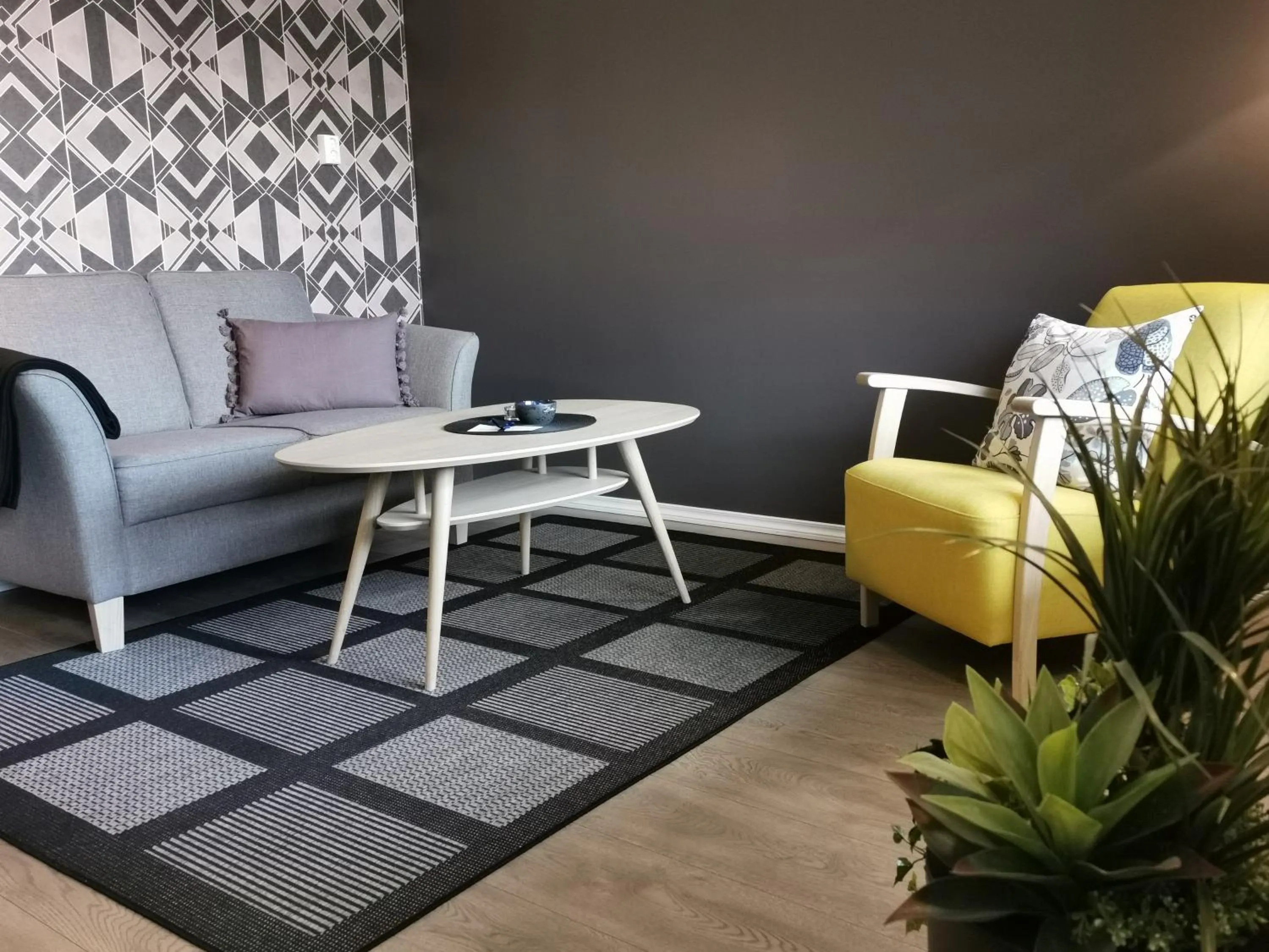 Living room in Flåm Marina