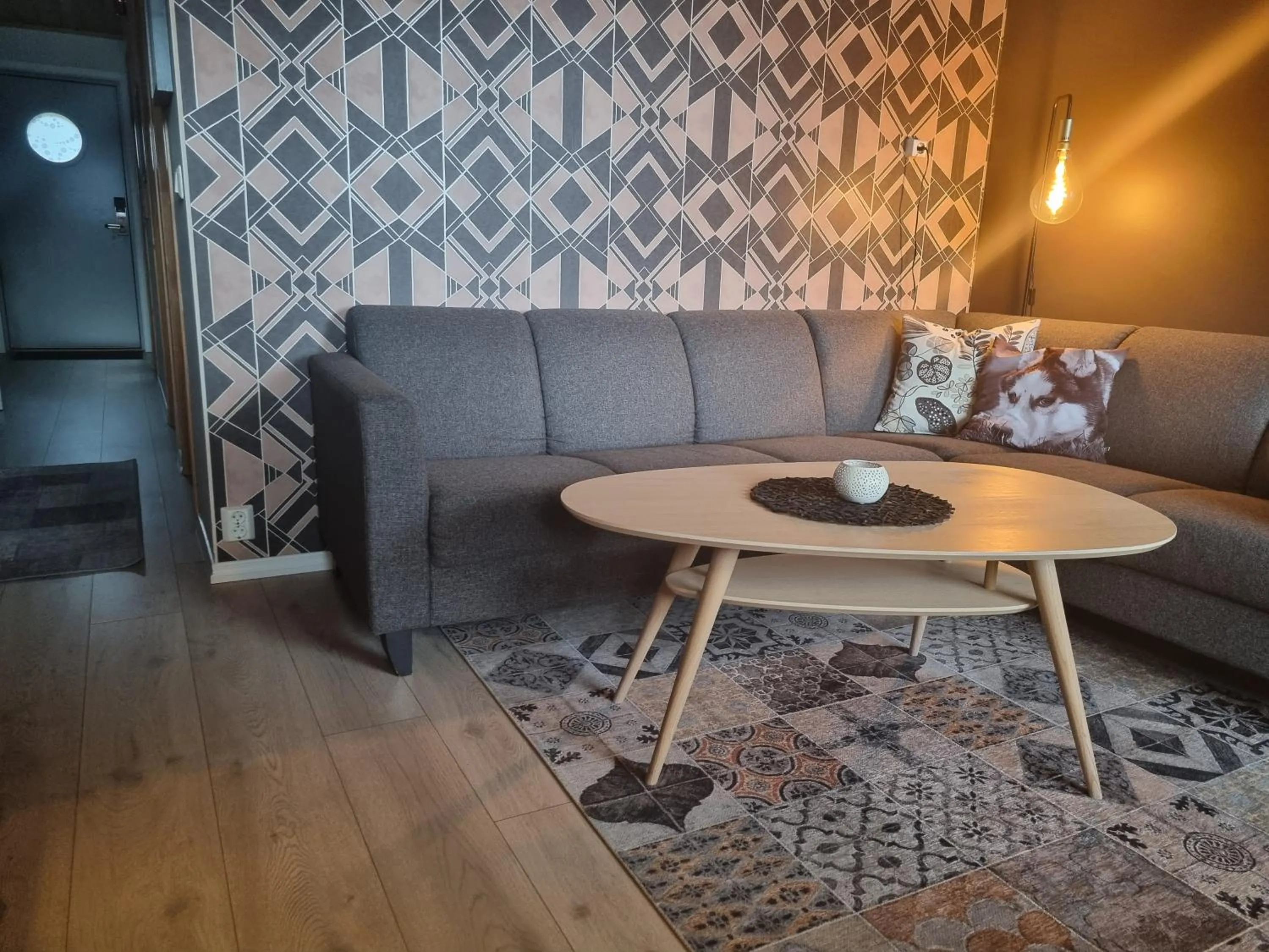 Living room in Flåm Marina