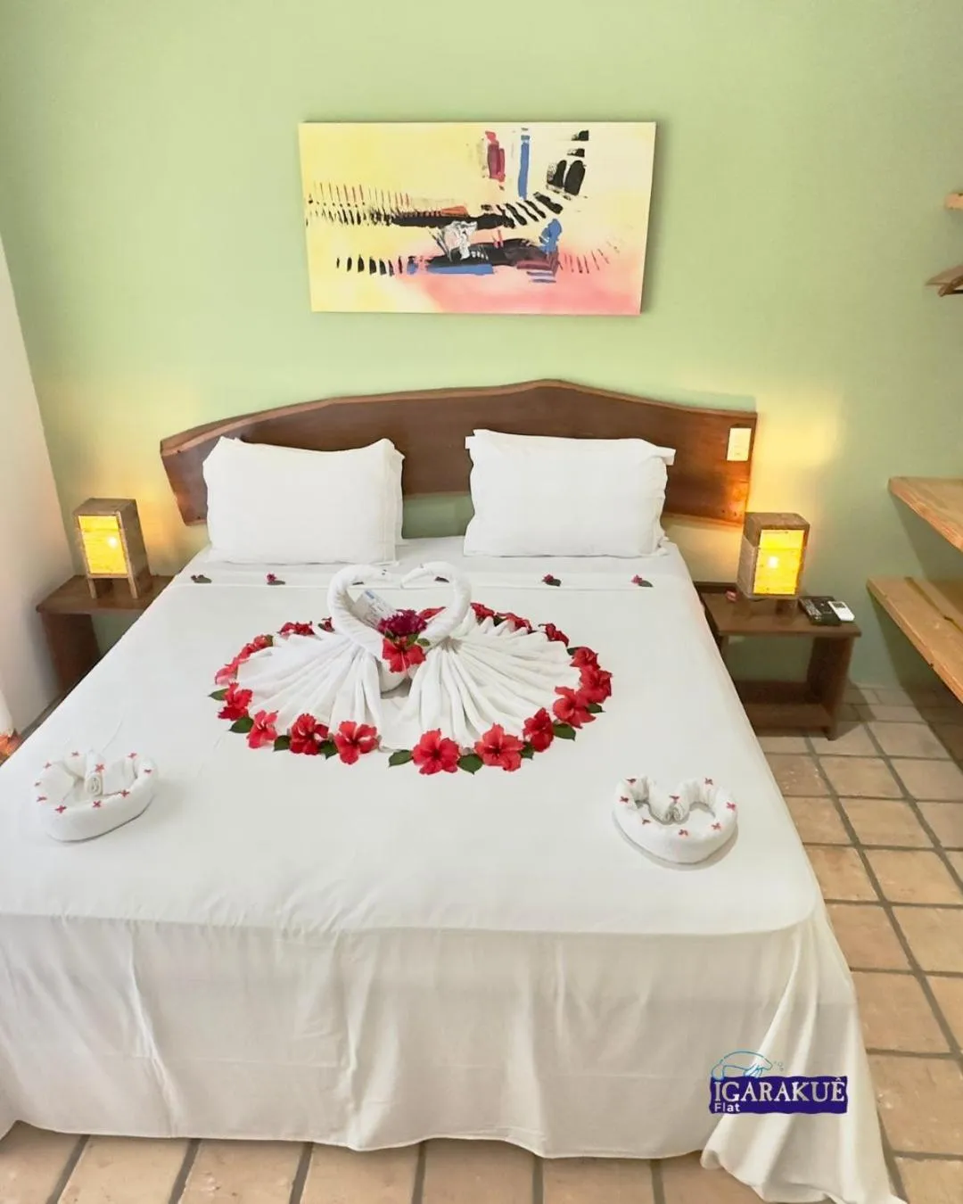 Decorative detail, Bed in Igarakuê Flat