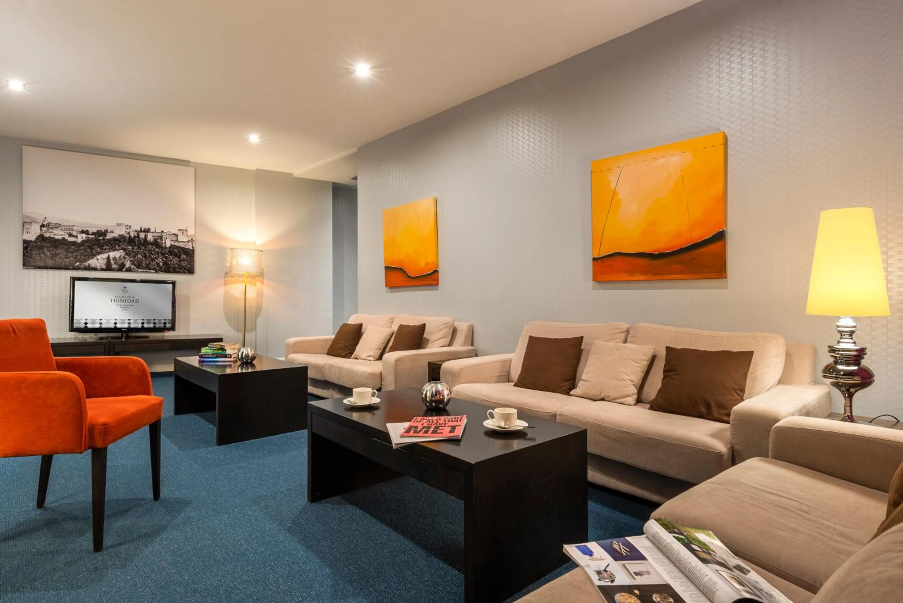 Communal lounge/ TV room in La Casa de la Trinidad