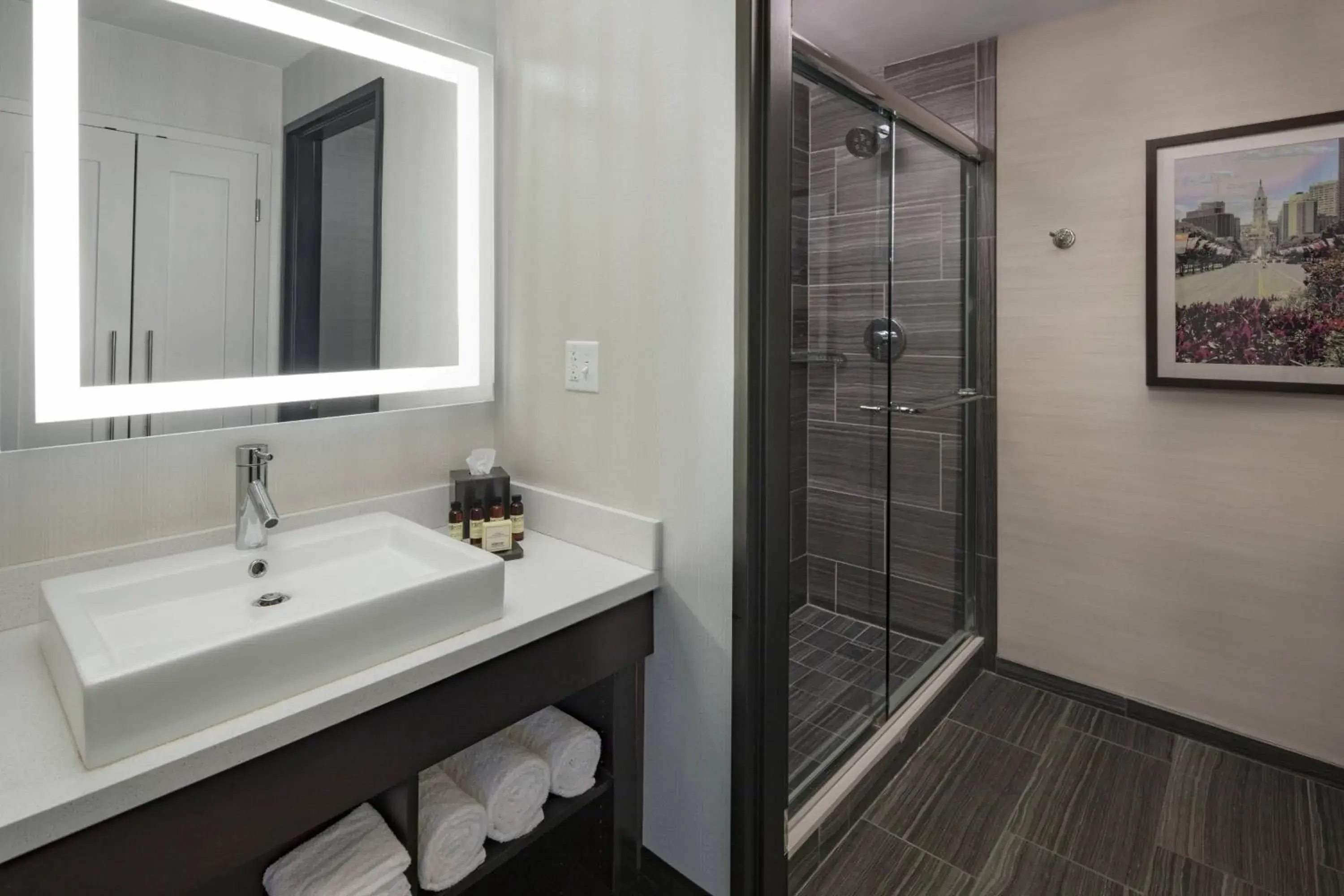 Bathroom in The Notary Hotel, Philadelphia, Autograph Collection Bathroom in The Notary Hotel, Philadelphia, Autograph Collection