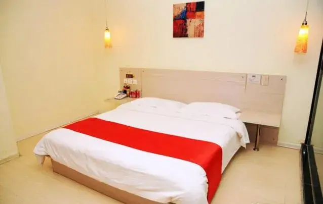 Bed in Thank Inn Chain Hotel Shandong Zibo Mingqing Street Bed in Thank Inn Chain Hotel Shandong Zibo Mingqing Street