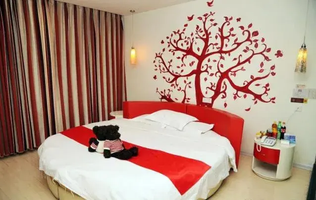 Bed in Thank Inn Chain Hotel Shandong Zibo Mingqing Street Bed in Thank Inn Chain Hotel Shandong Zibo Mingqing Street