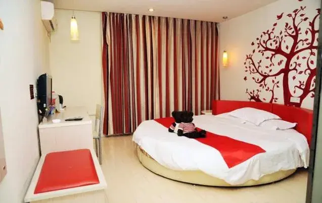 Bed in Thank Inn Chain Hotel Shandong Zibo Mingqing Street Bed in Thank Inn Chain Hotel Shandong Zibo Mingqing Street