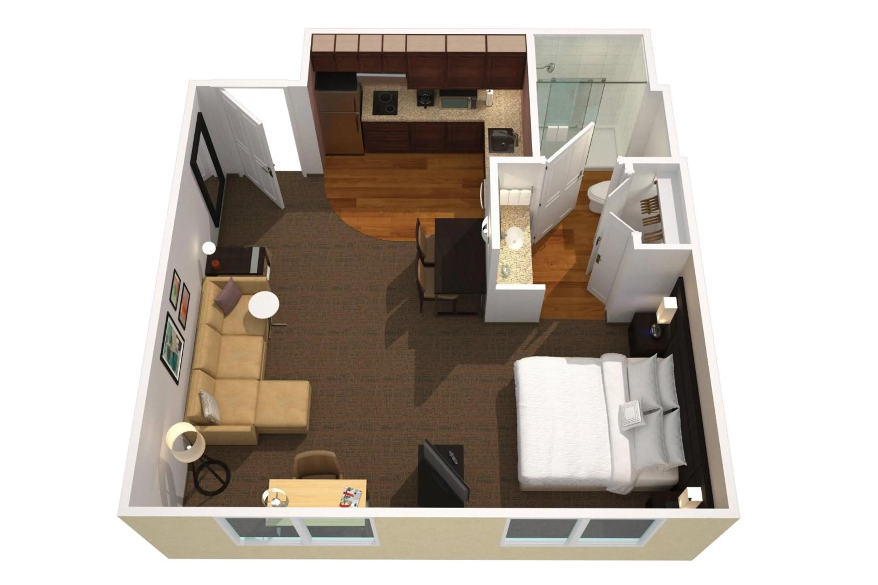 Bathroom, Bed in Residence Inn Seattle East/Redmond