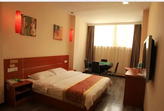 Bed in Thank Inn Chain Hotel Jiangsu Suqian Siyang Renmin Road