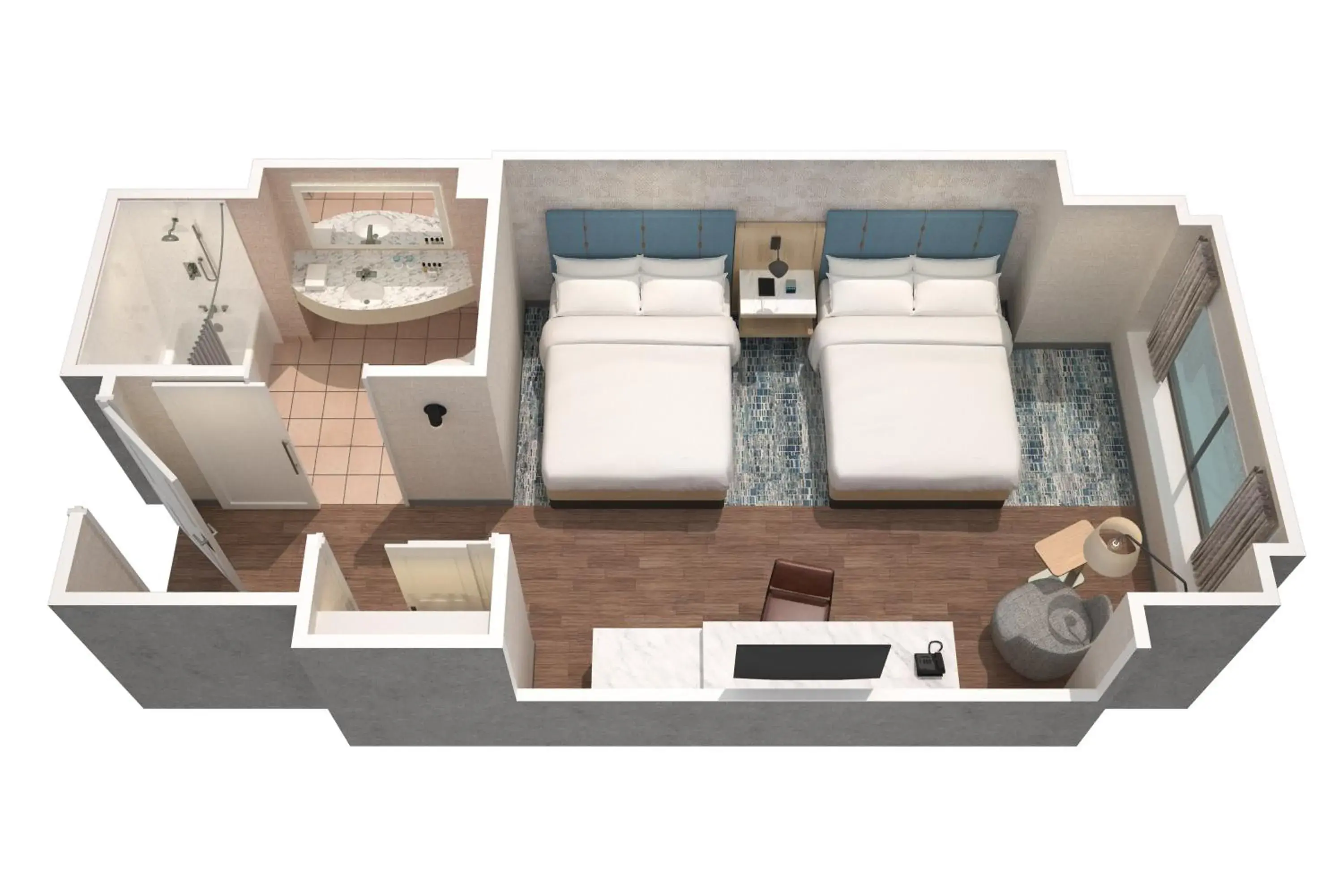 M Club Guest Room, 2 Queen Beds in San Jose Marriott M Club Guest Room, 2 Queen Beds in San Jose Marriott