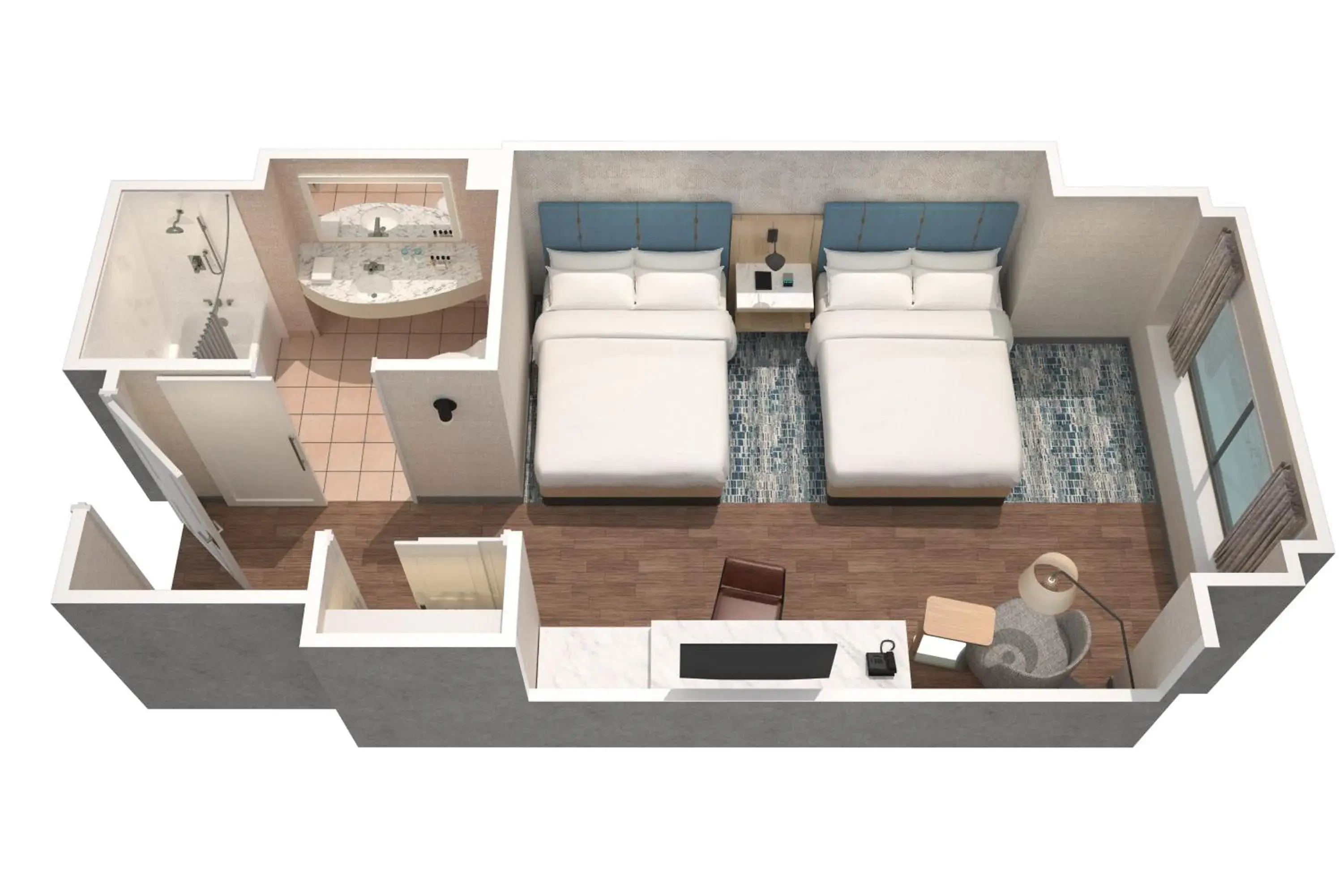 Guest room, 2 Double Beds in San Jose Marriott Guest room, 2 Double Beds in San Jose Marriott