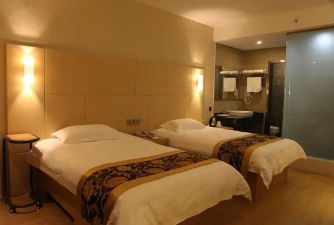 Bed in Thank Inn Plus Hotel Shandong Qingdao Development Zone Shandong University of Science and Technology