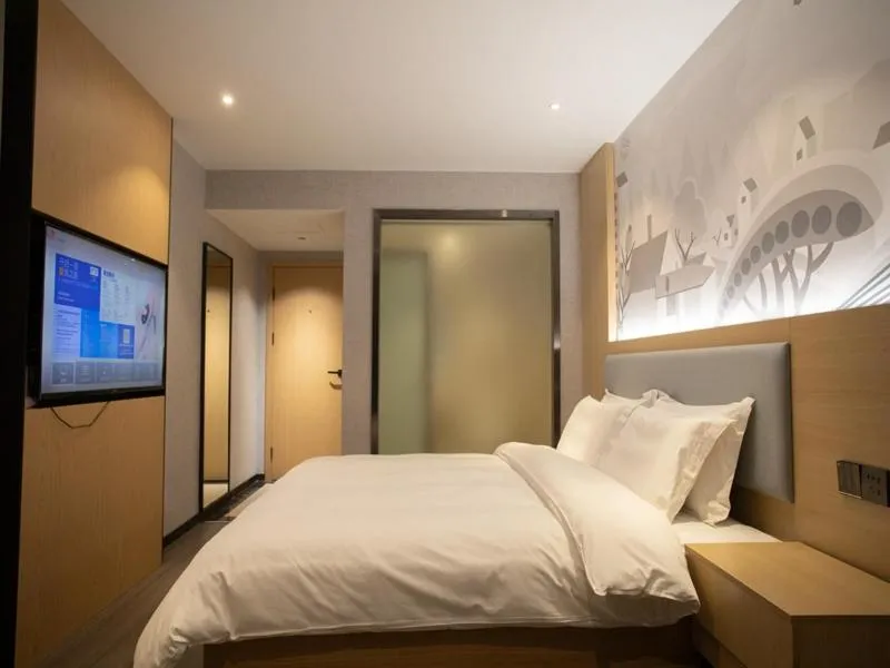 Bed in Thank Inn Chain Hotel Hunan Huaihua Hecheng District South High Speed Rail Station